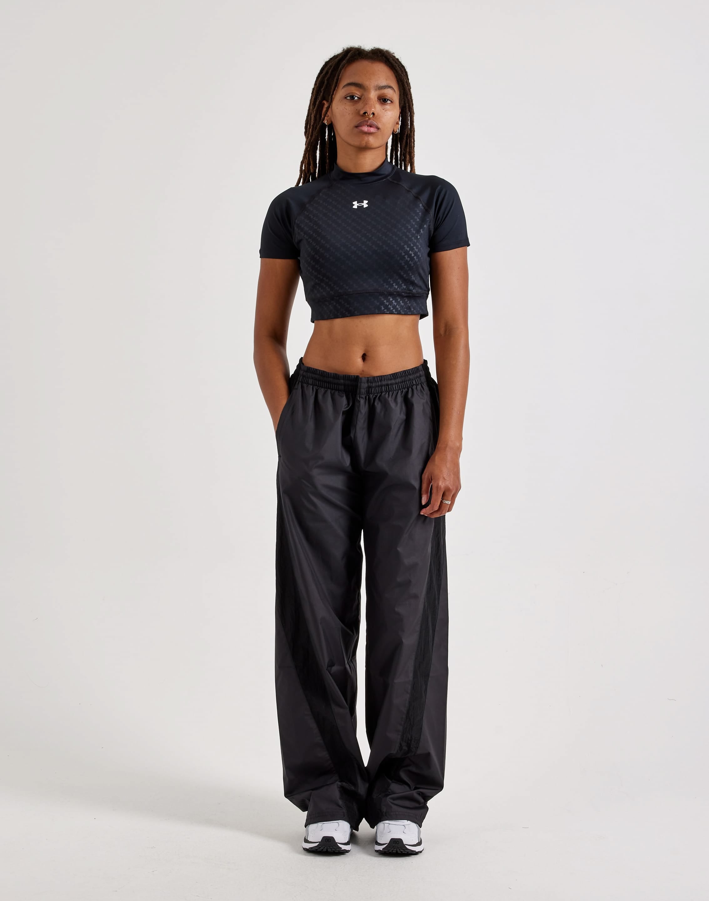 Photo of Under Armour Emboss Crop Mock Short-Sleeve Top