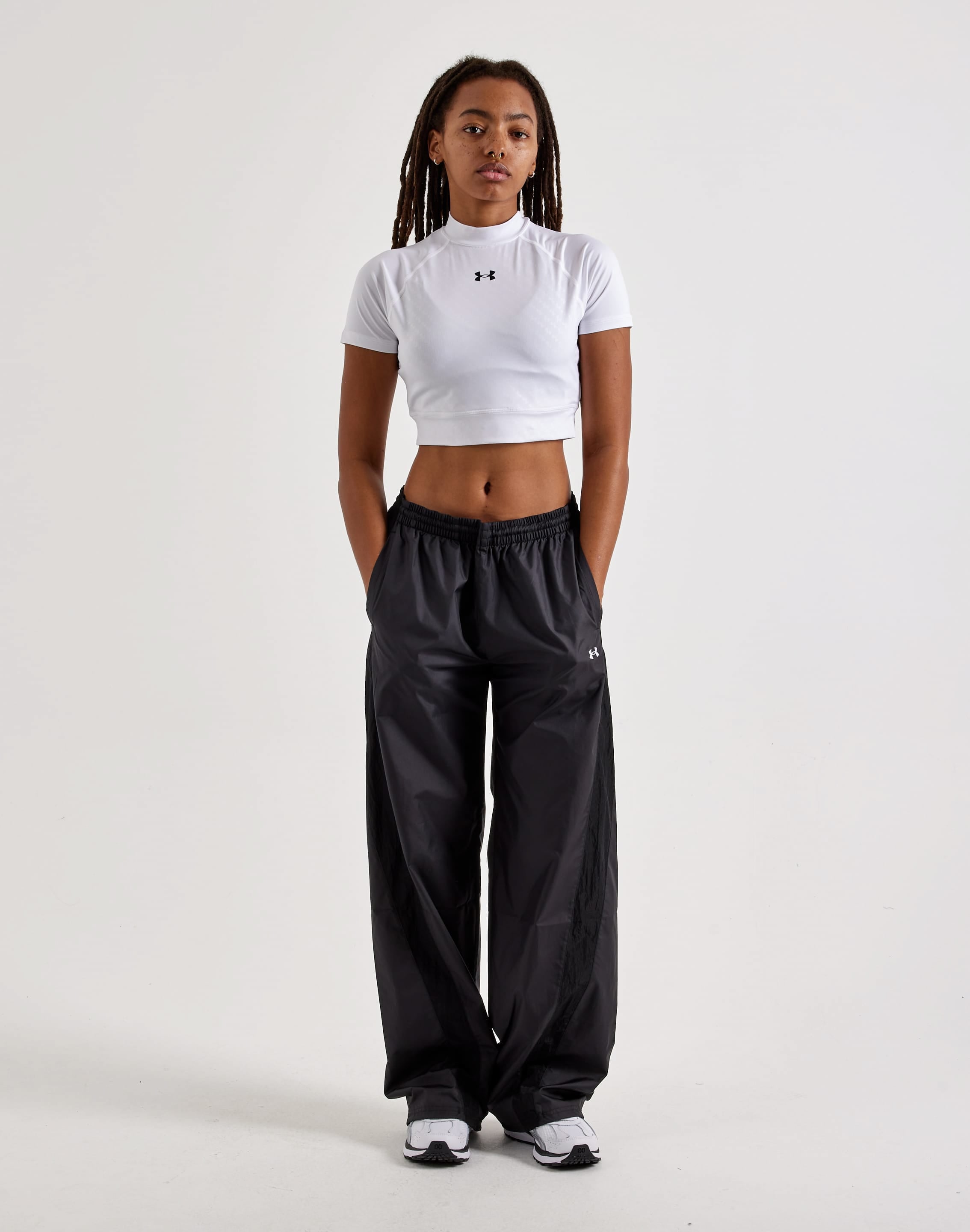 Photo of Under Armour Emboss Crop Mock Short-Sleeve Top