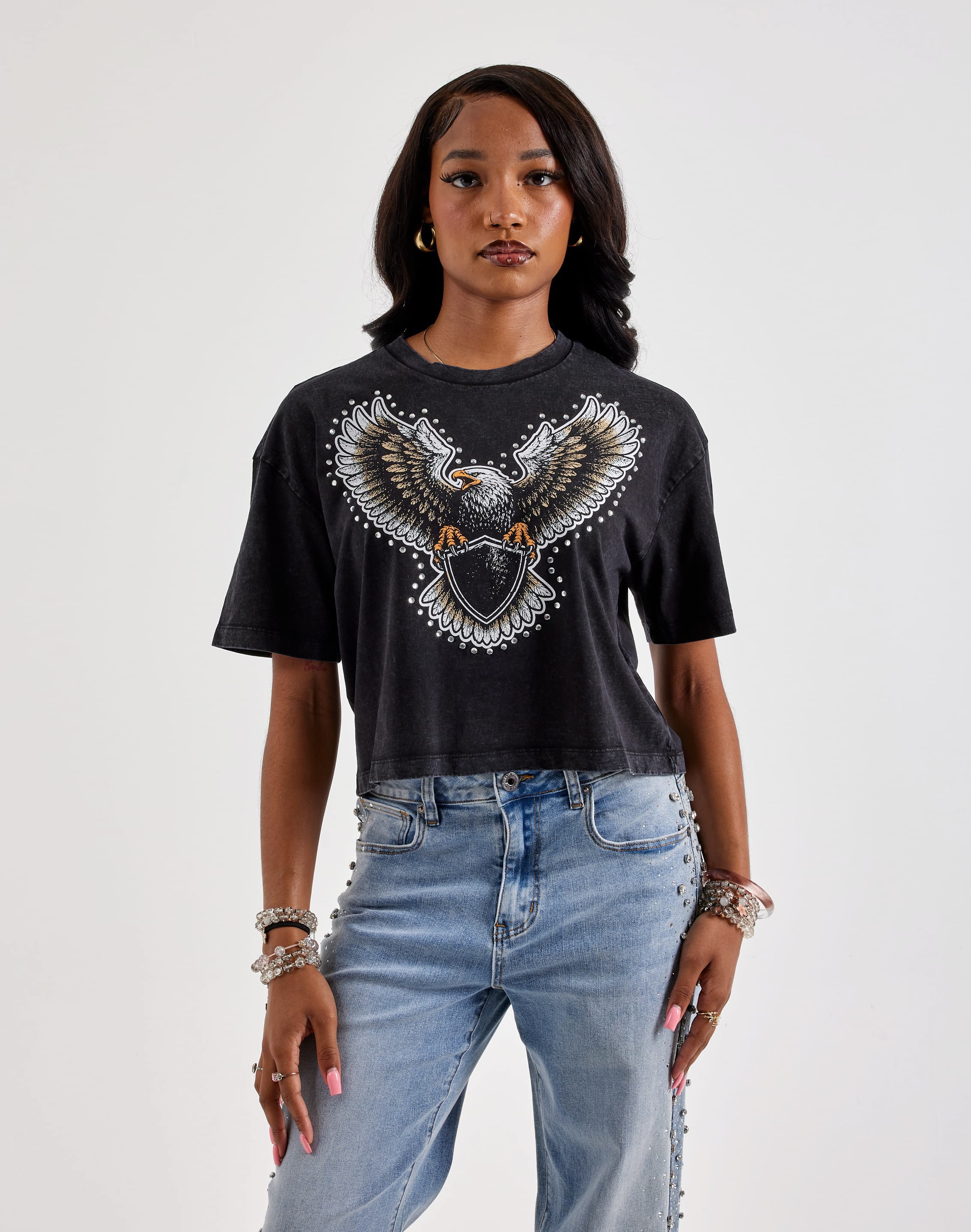 Urban Nation Studded Eagle Tee, image 1 of 4