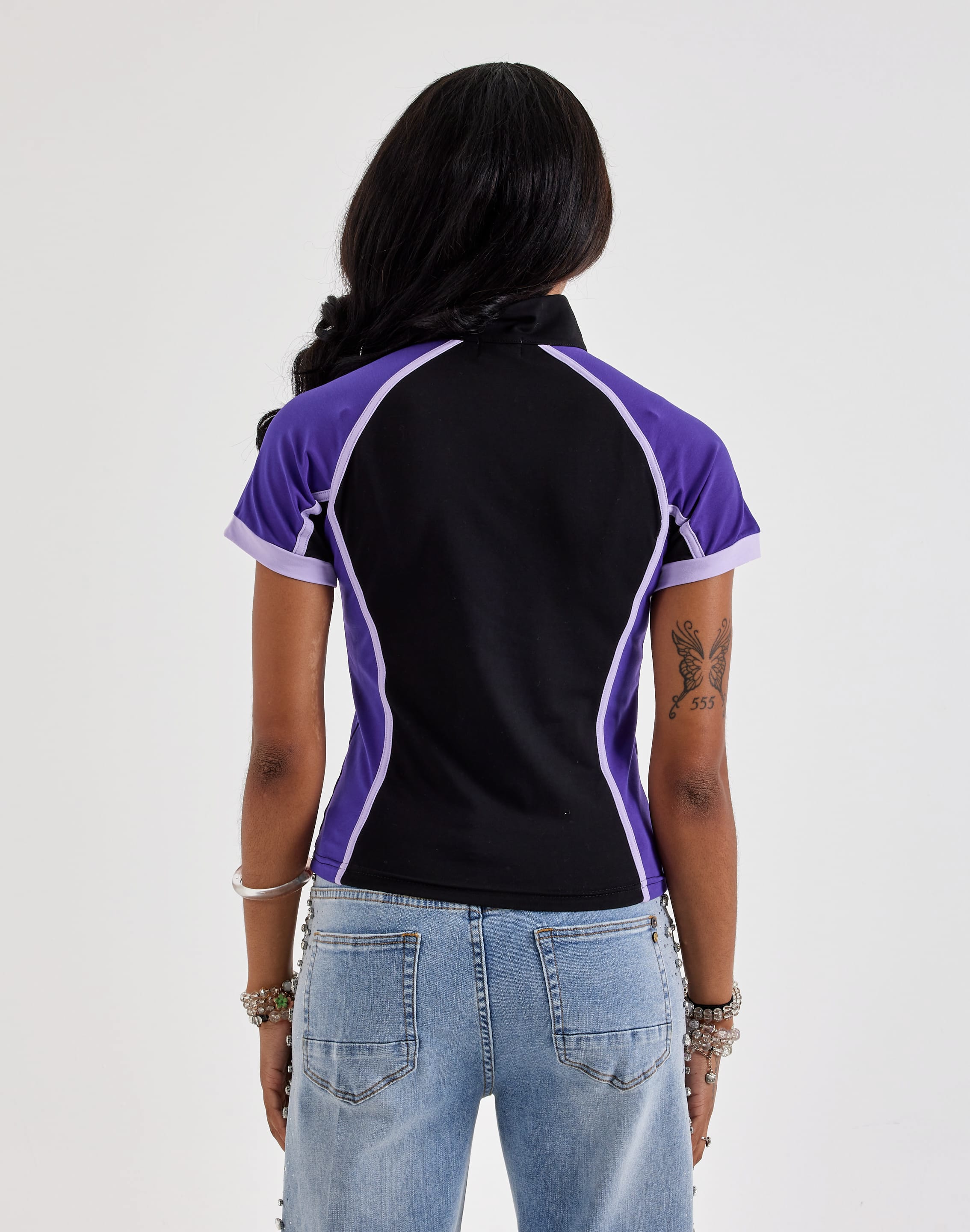 Urban Nation Angel Fitted Quarter-Zip Tee, image 3 of 4