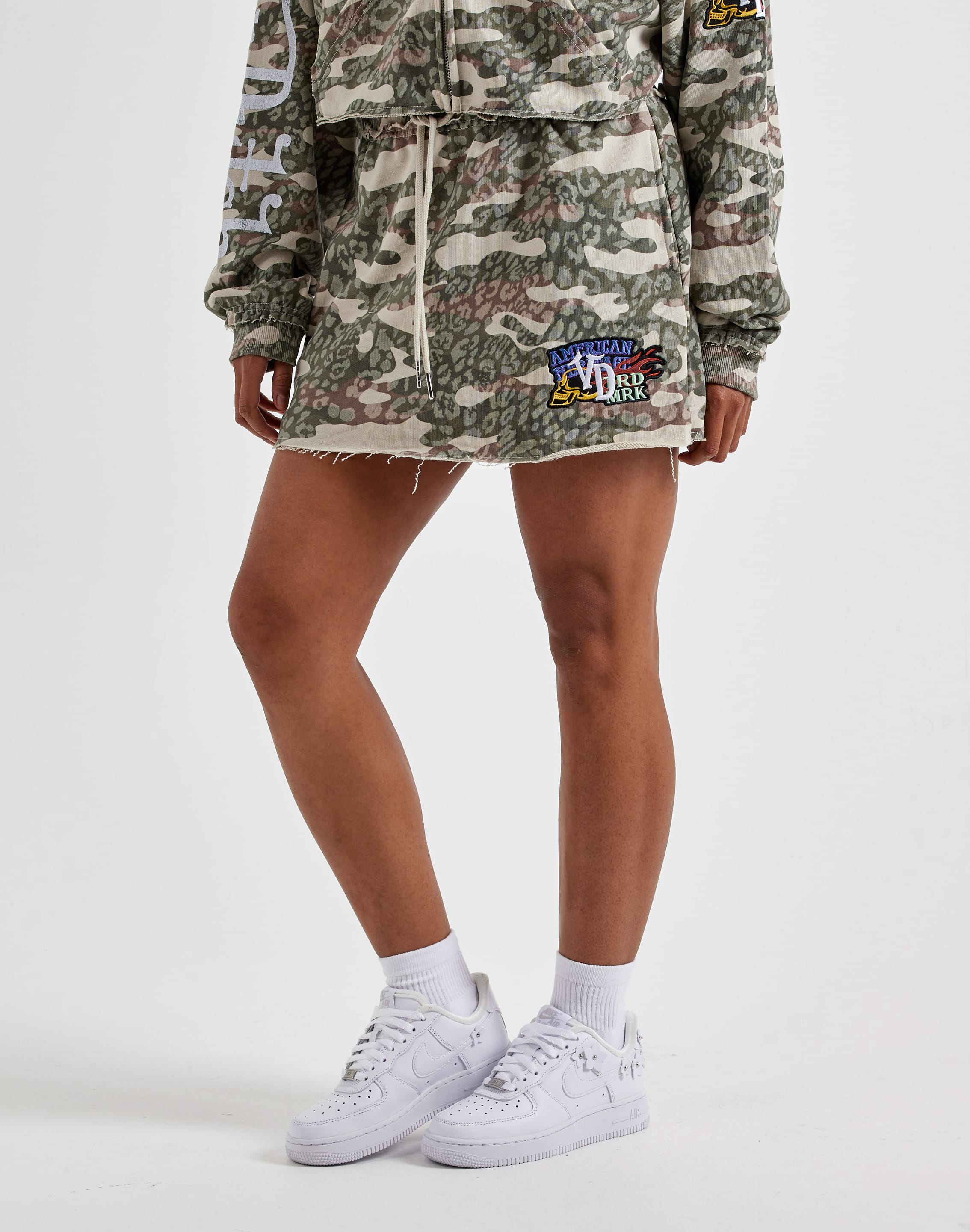 Photo of Von Dutch Raw Edge Fleece Mini Skirt