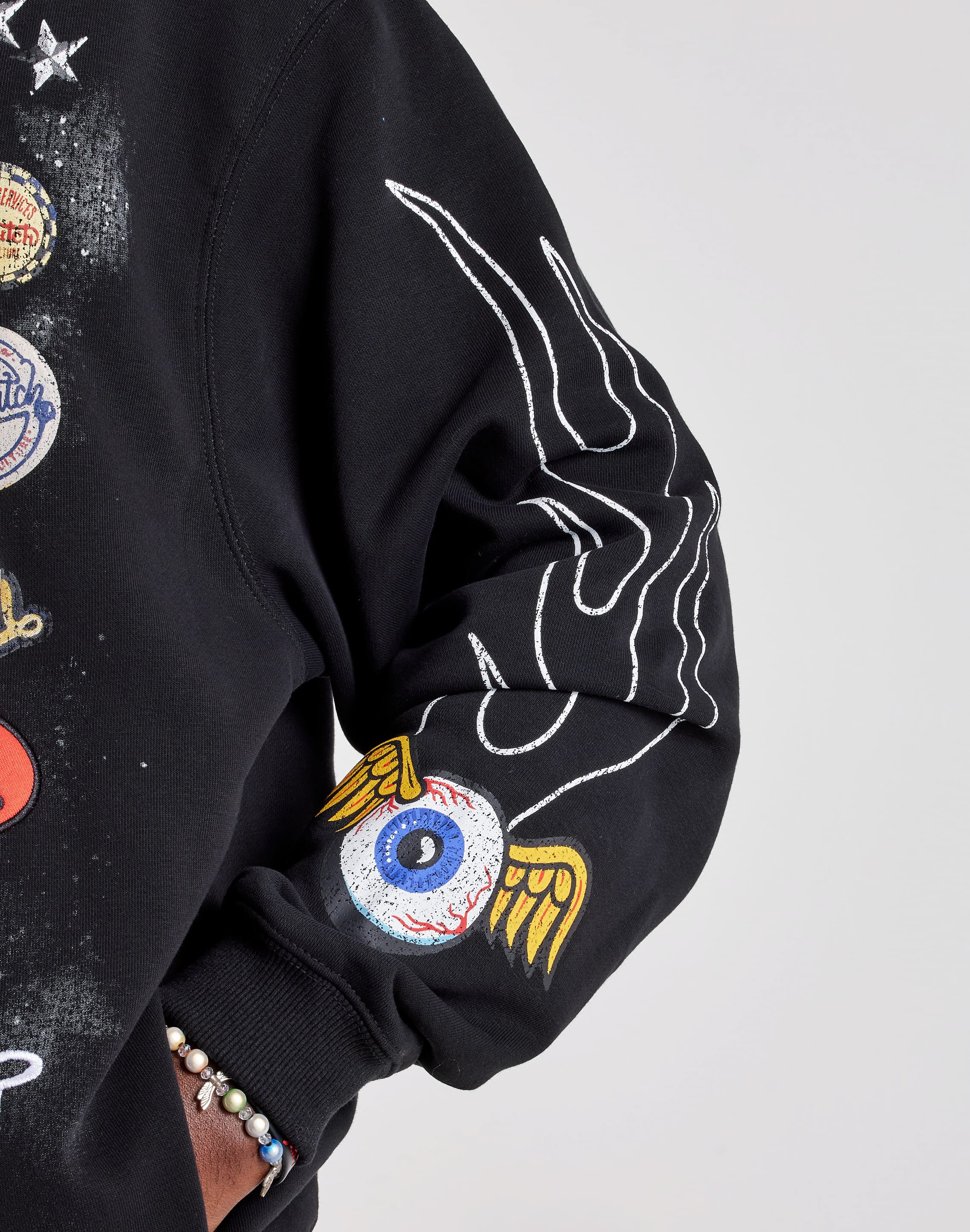 Photo of Von Dutch Collage Washed Full-Zip Fleece Hoodie