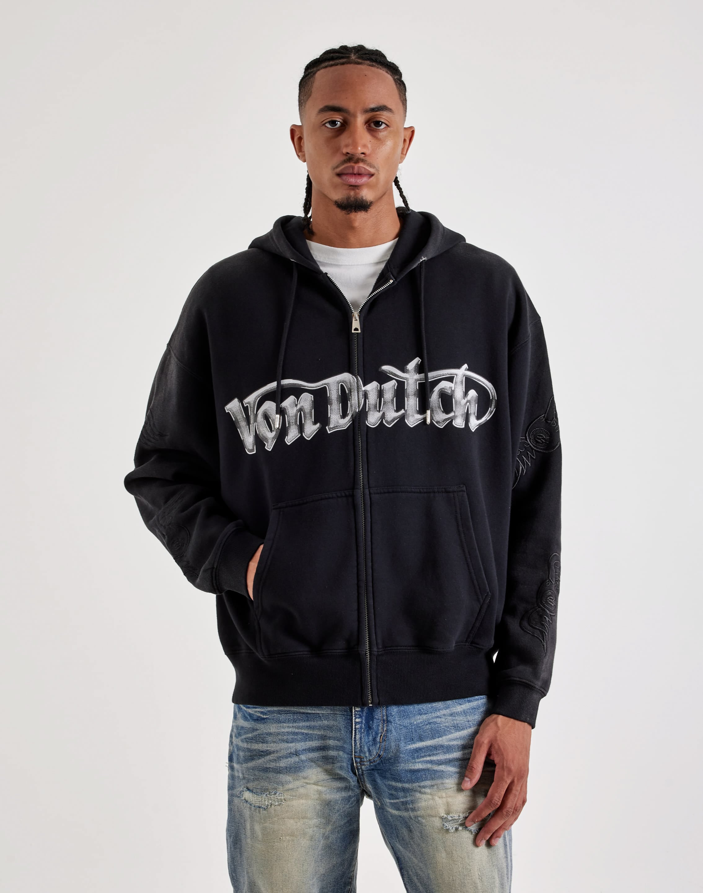 Photo of Von Dutch Chrome Full-Zip Fleece Hoodie
