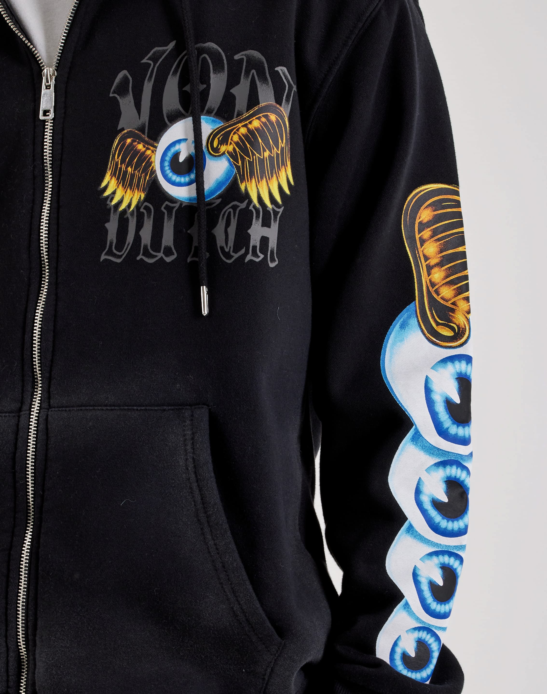 Von Dutch Eyeball Stack Full-Zip Fleece Hoodie, image 3 of 4
