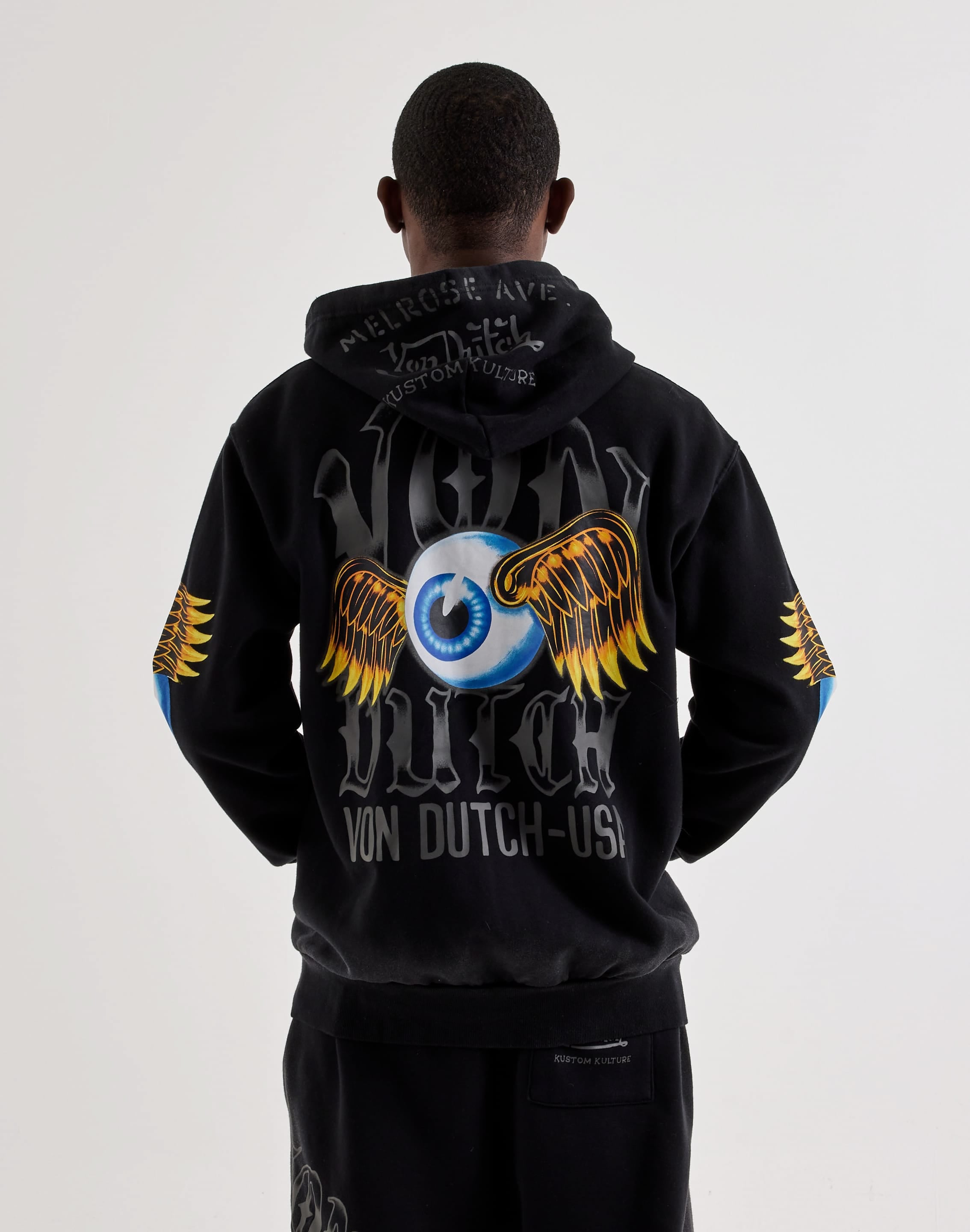 Von Dutch Eyeball Stack Full-Zip Fleece Hoodie, image 2 of 4