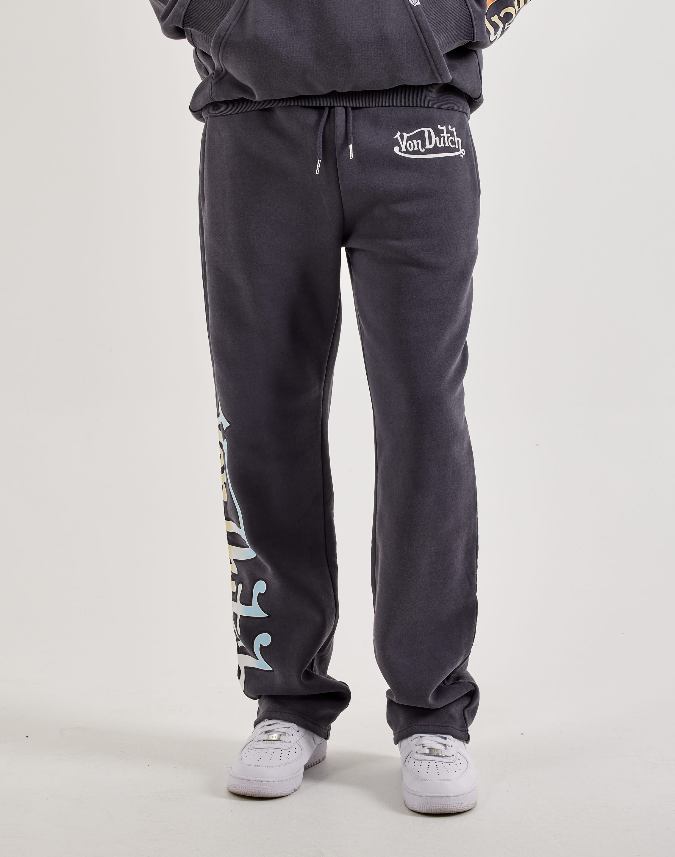 Photo of Von Dutch Classic Logo Acid Washed Fleece Sweatpants
