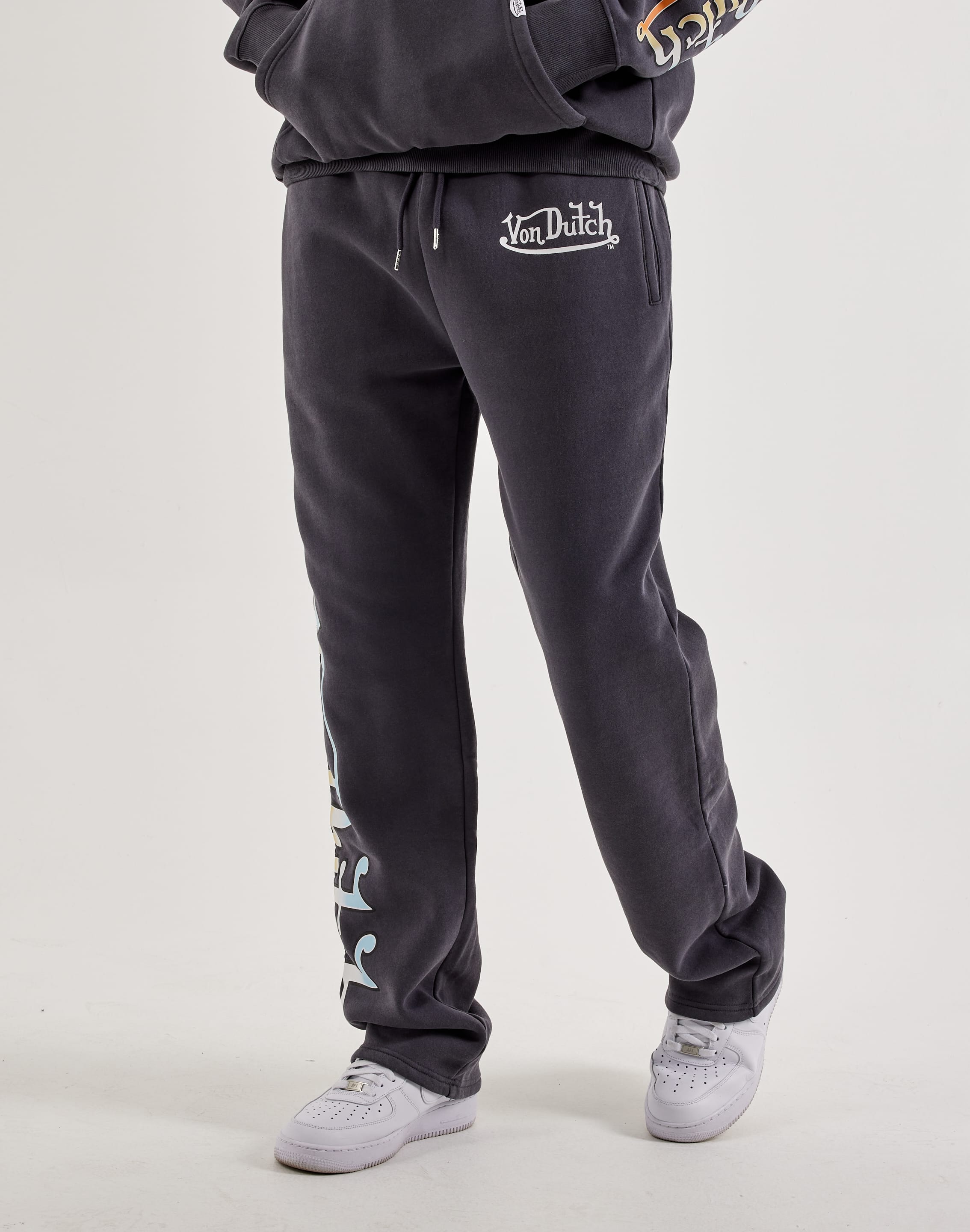 Photo of Von Dutch Classic Logo Acid Washed Fleece Sweatpants