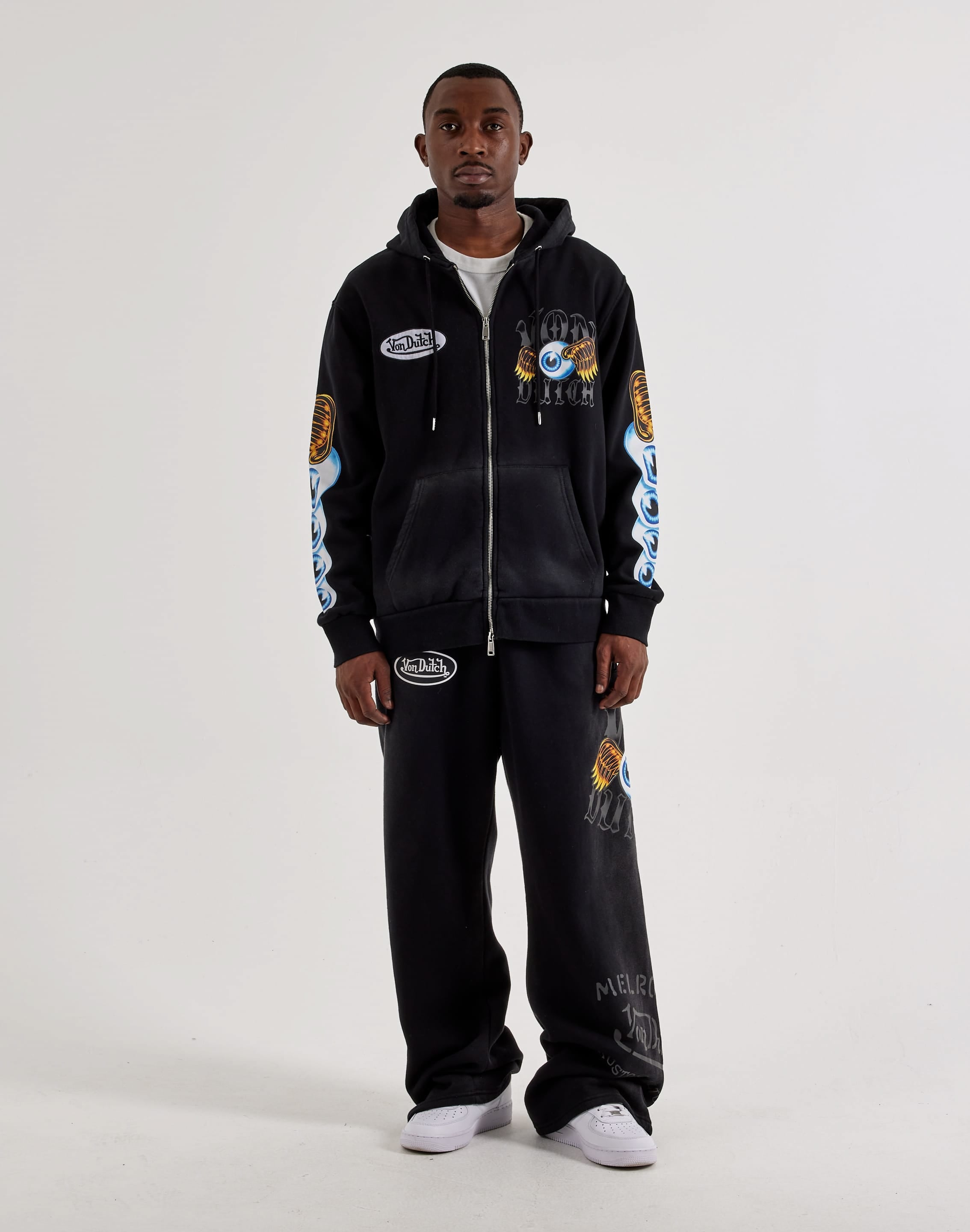 Von Dutch Eyeball Stack Fleece Sweatpants, image 4 of 4