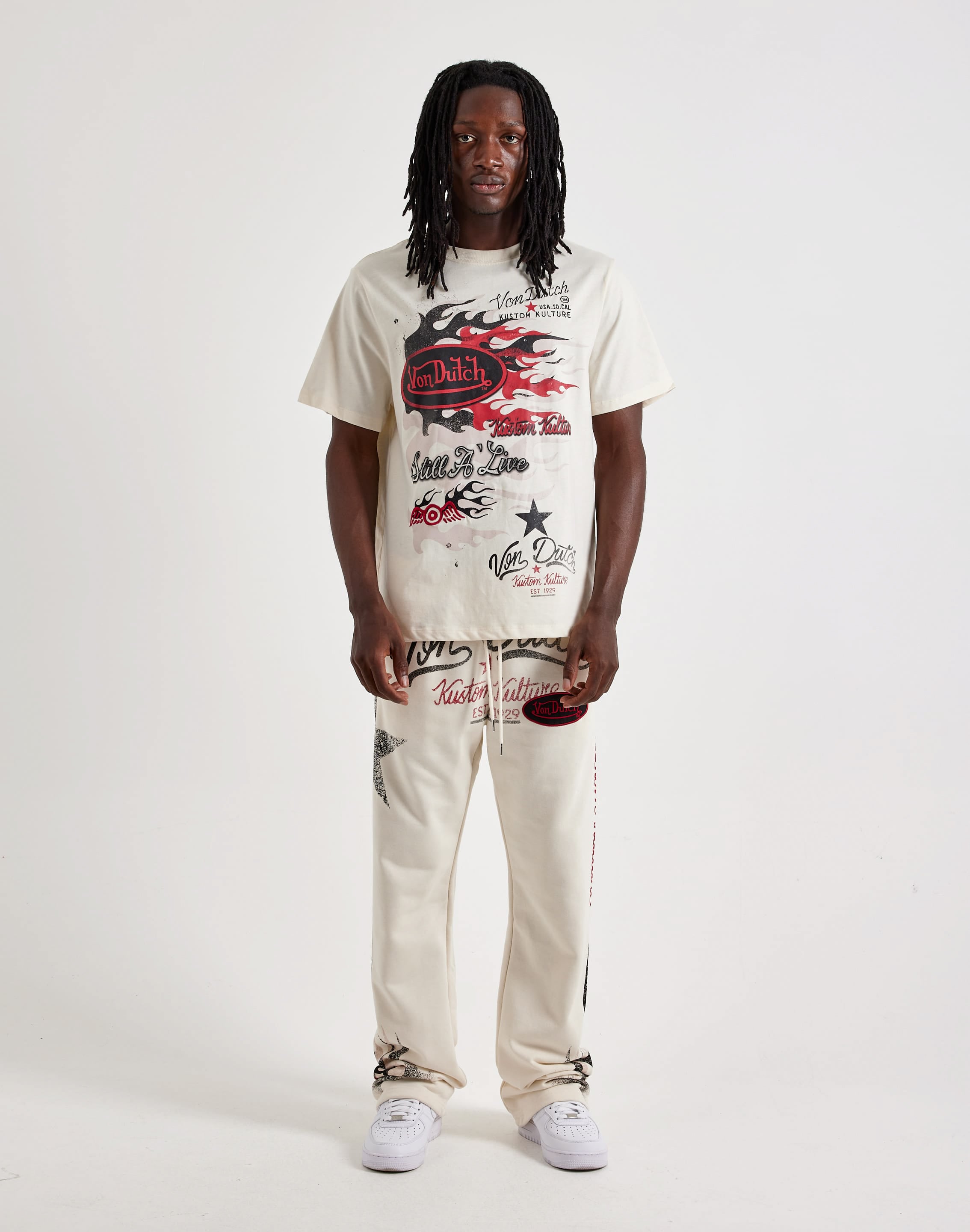 Photo of Von Dutch Flame Collage Fleece Pants