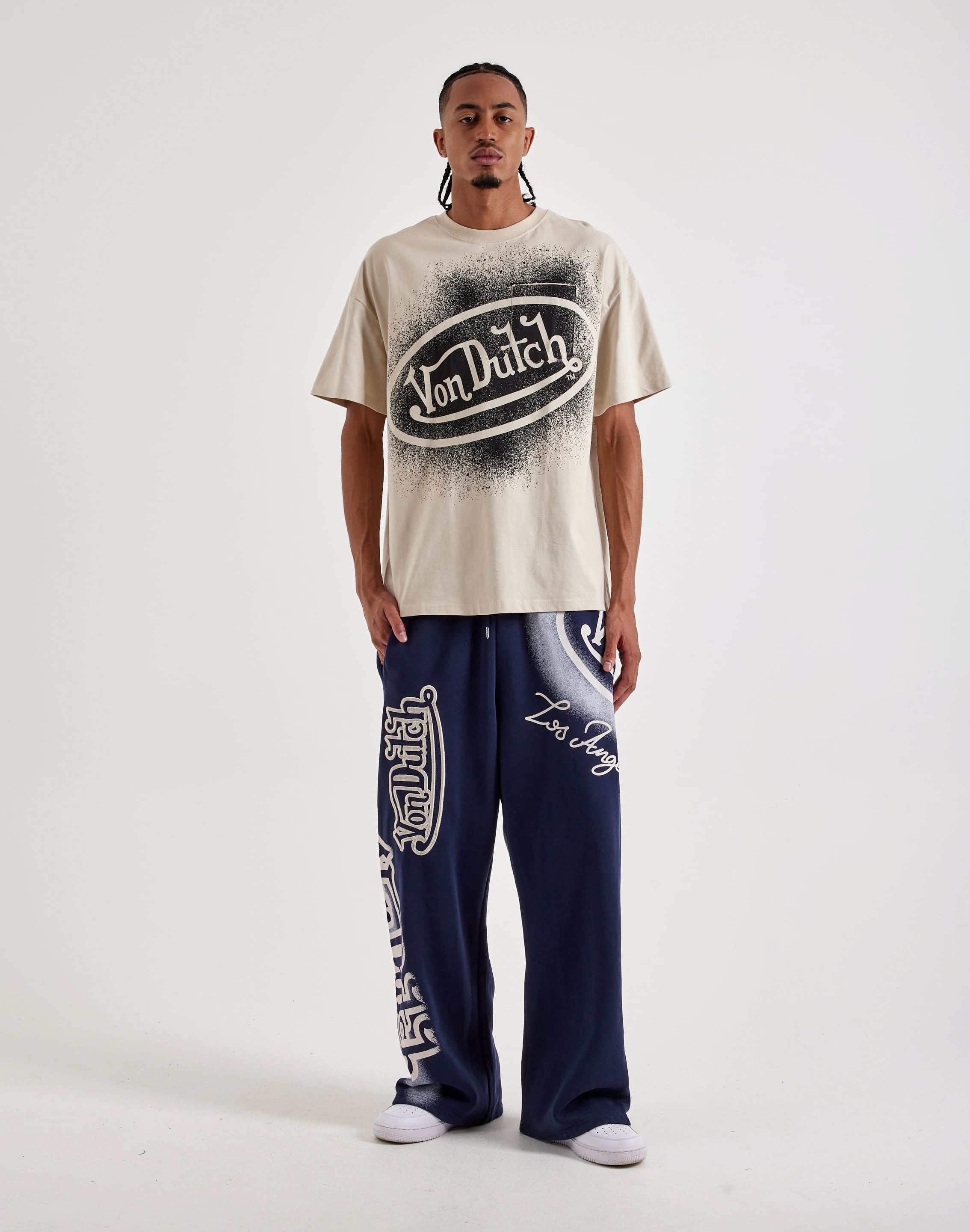 Photo of Von Dutch Holographic Logo Fleece Sweatpants