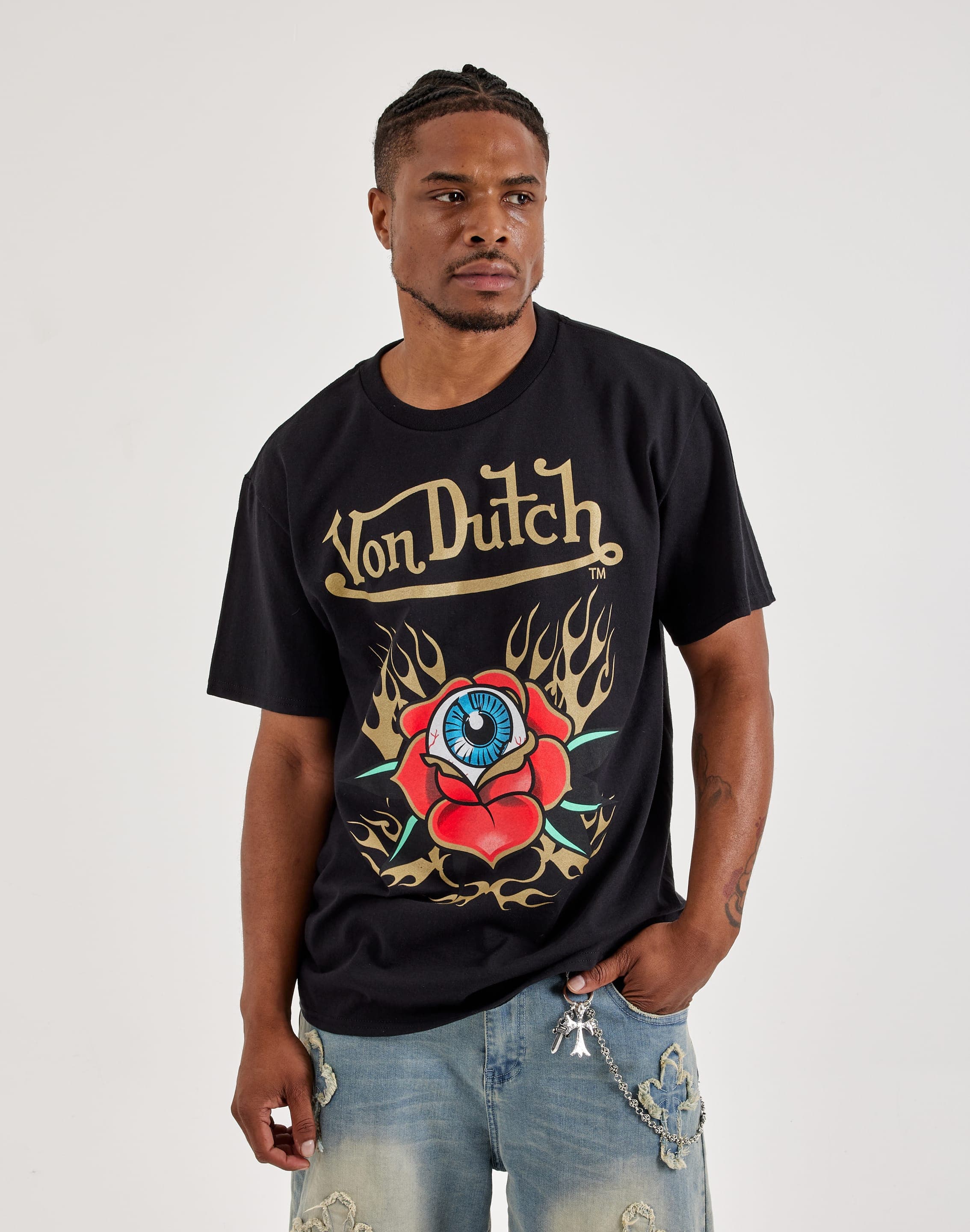 Von Dutch T Shirt Garcon Manches Longues Shirt Polynésien Chandail