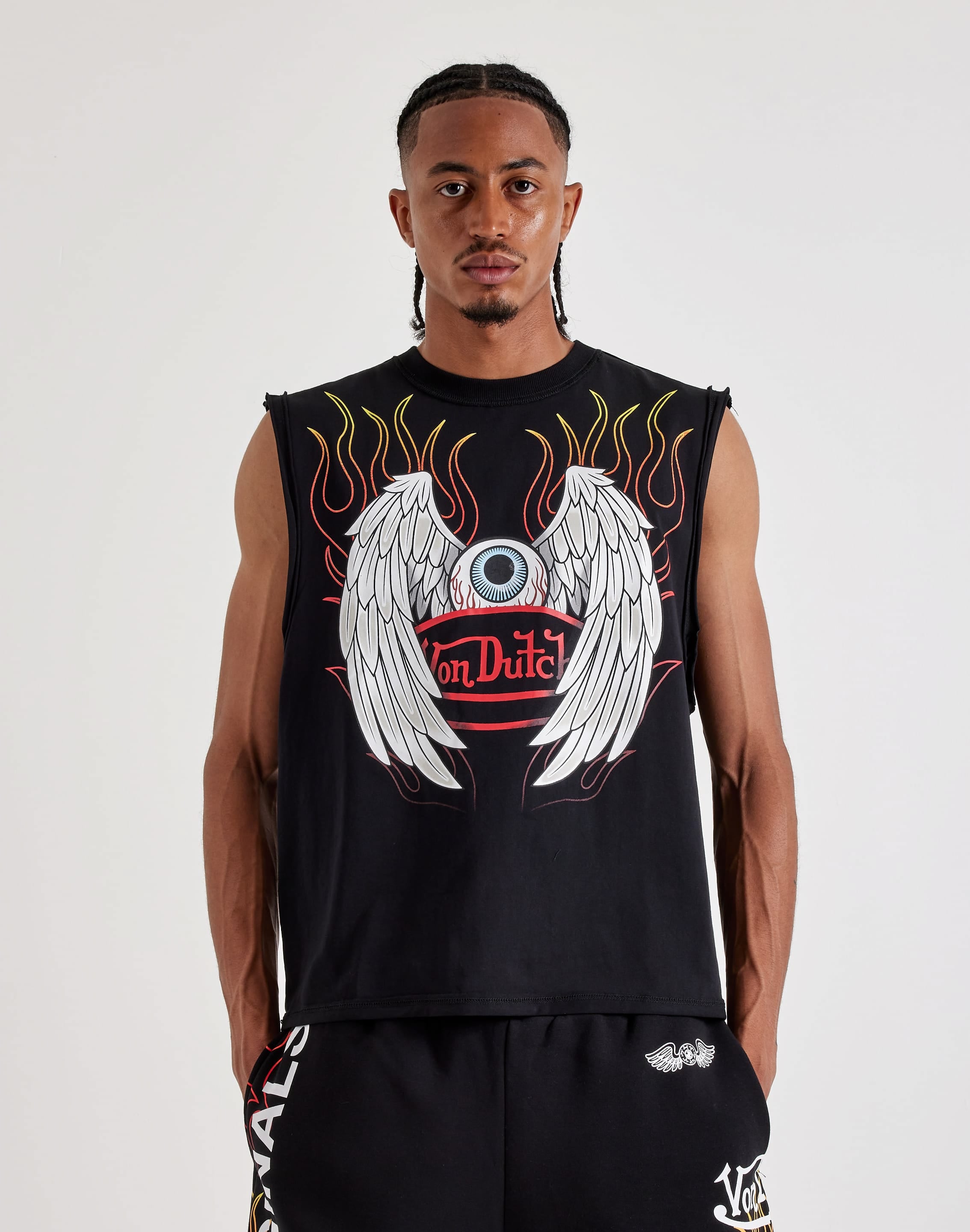 Photo of Von Dutch Flame 3D Flying Eye Sleeveless Tee