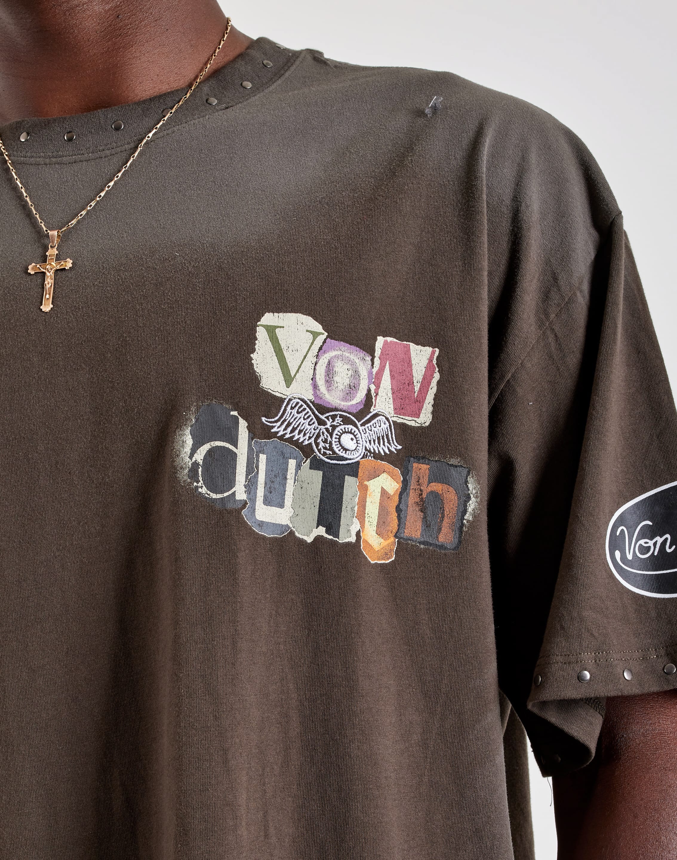 Von Dutch Washed Studded Tee, image 3 of 4