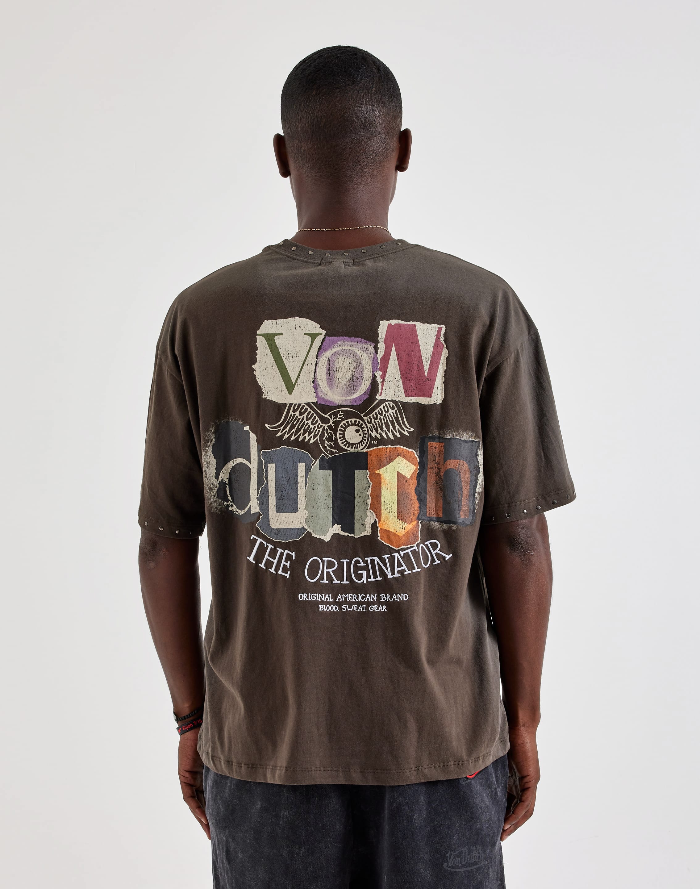 Von Dutch Washed Studded Tee, image 2 of 4