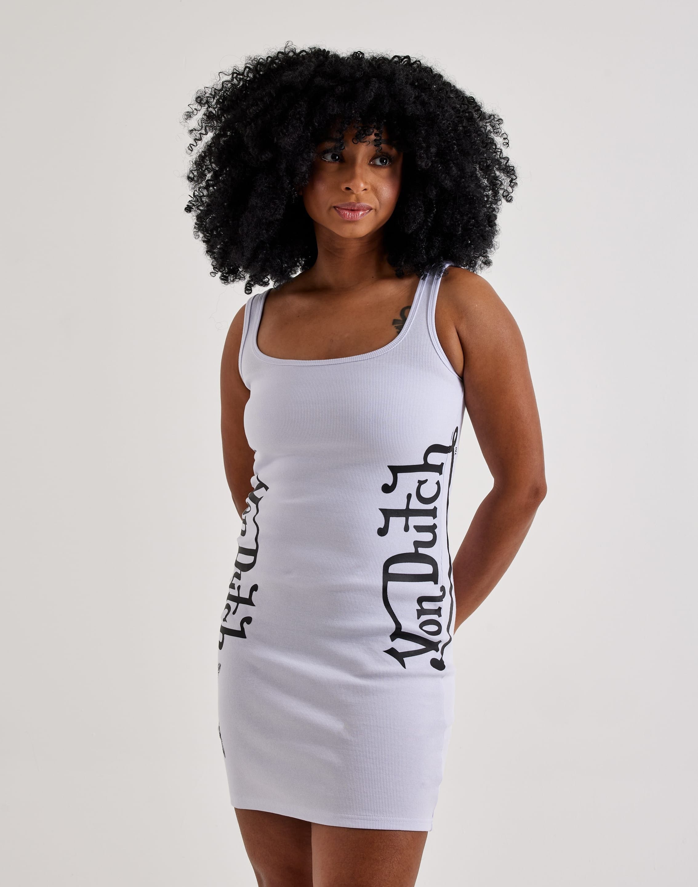 Von Dutch Ribbed Tank Dress - Women's Mini Dress - DTLR Von Dutch Ribbed Tank Dress - Women's Mini Dress - DTLR