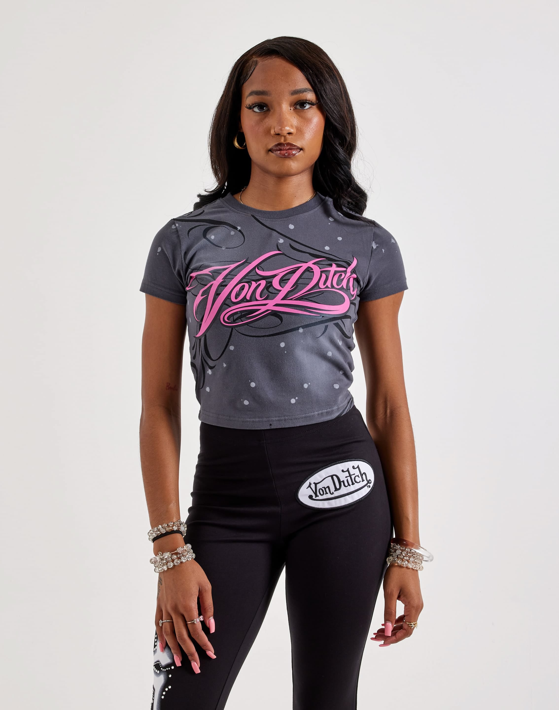 Von Dutch Graphic Baby Tee, image 1 of 4