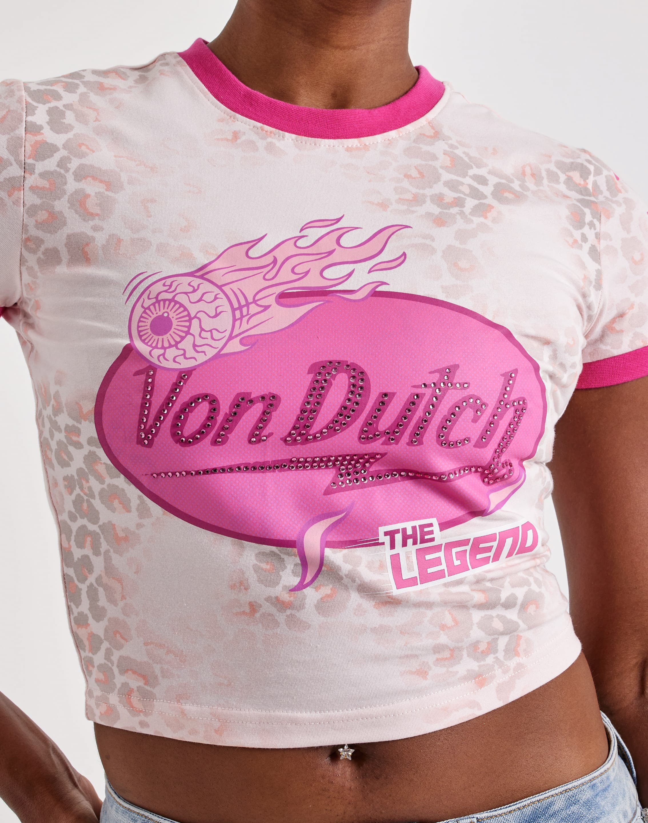 Photo of Von Dutch Rhinestone Ringer Tee