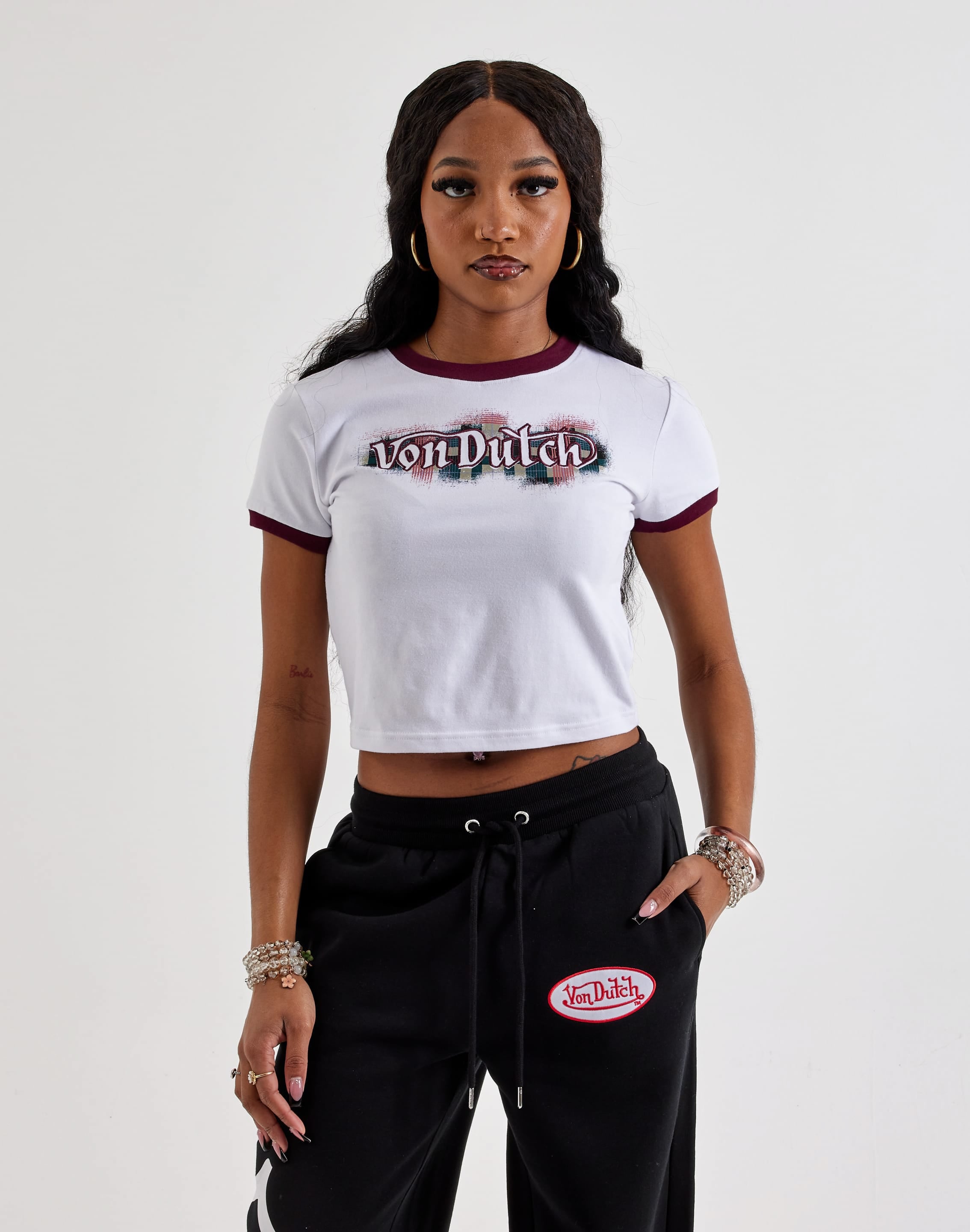 Von Dutch Ringer Baby Tee, image 1 of 4