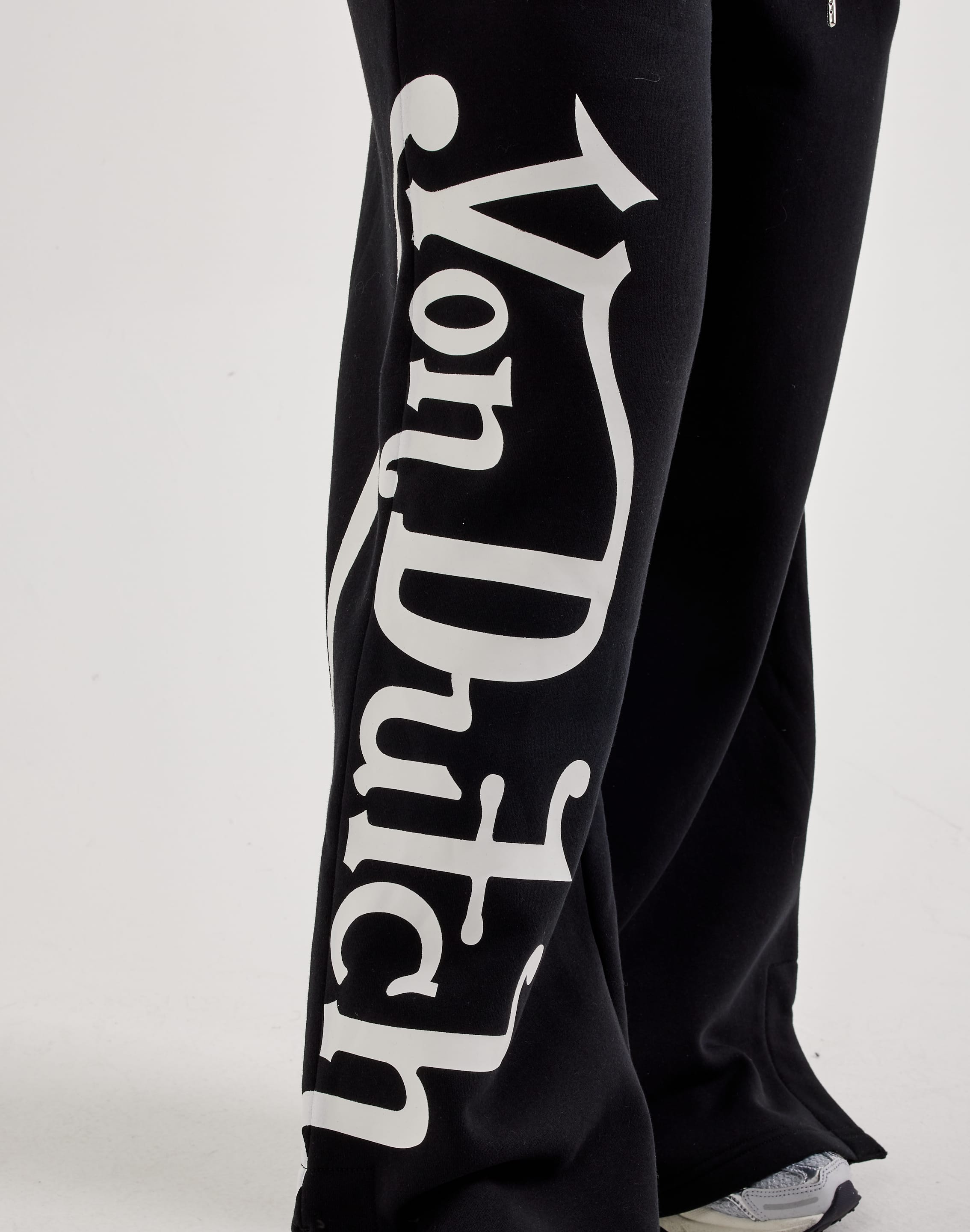 Von Dutch Patches Wide-Leg High-Waisted Fleece Pants
