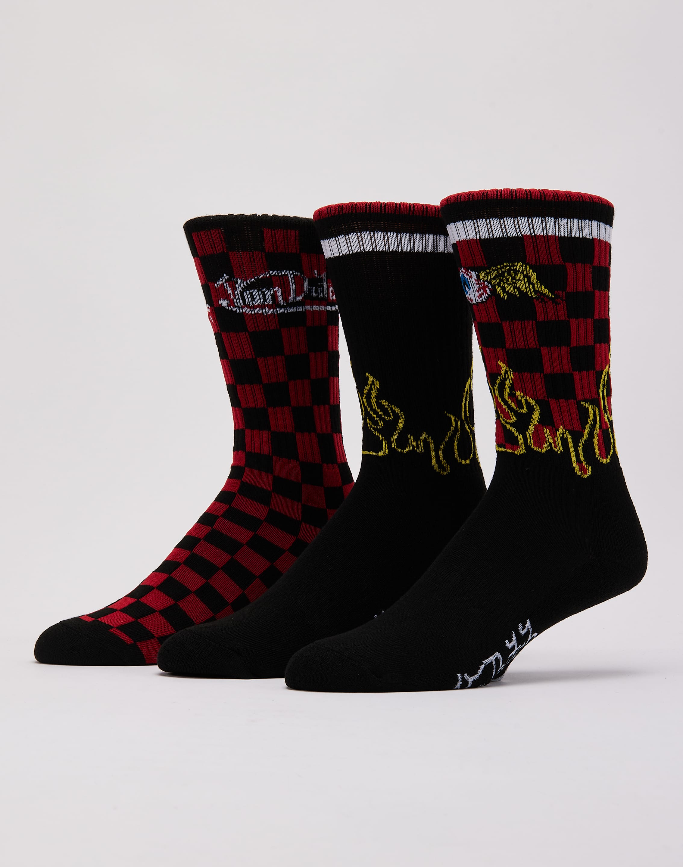 Photo of Von Dutch Flame Check Crew Socks 3-Pack
