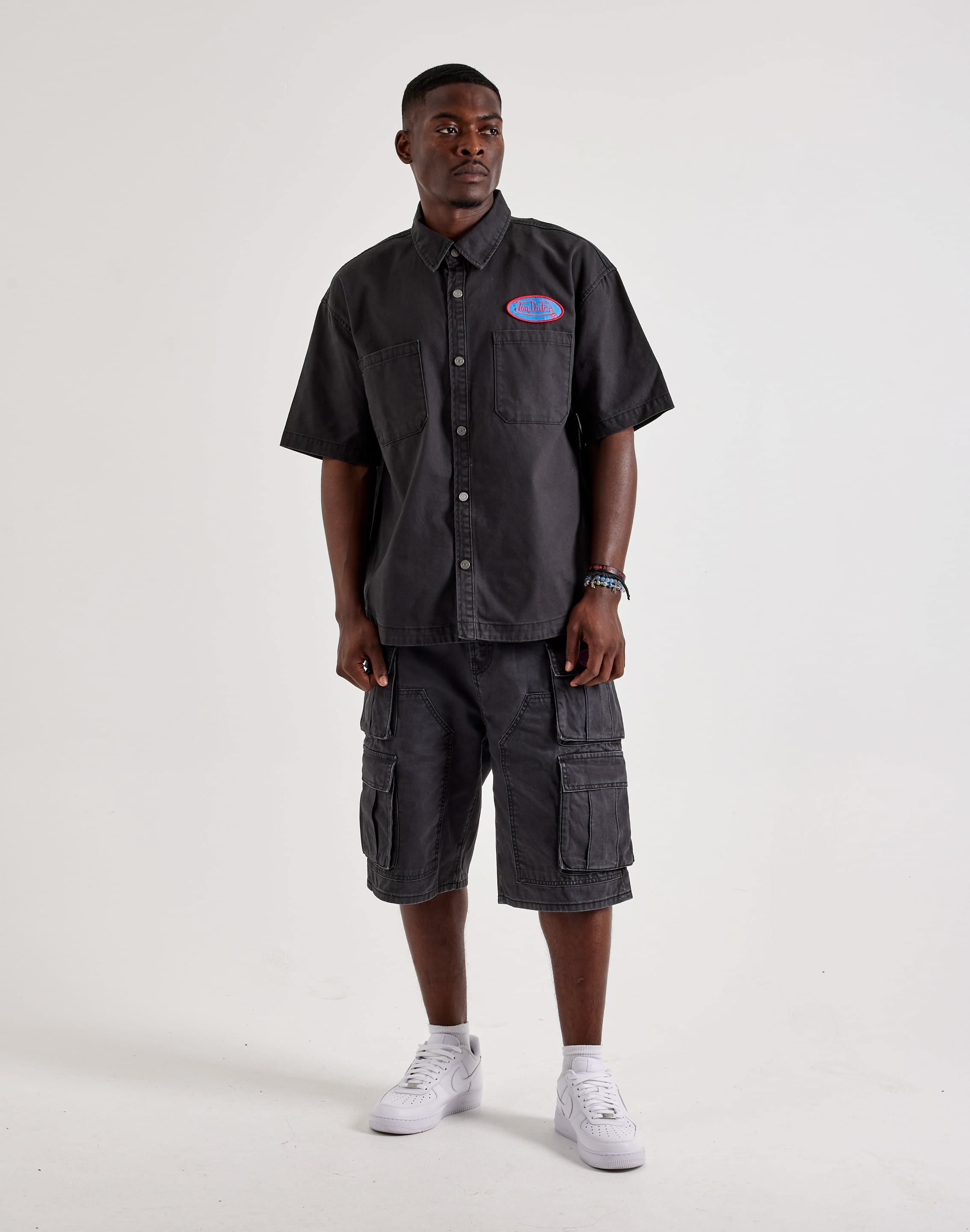 Photo of Von Dutch  Logo Work Short Sleeve Woven Tee