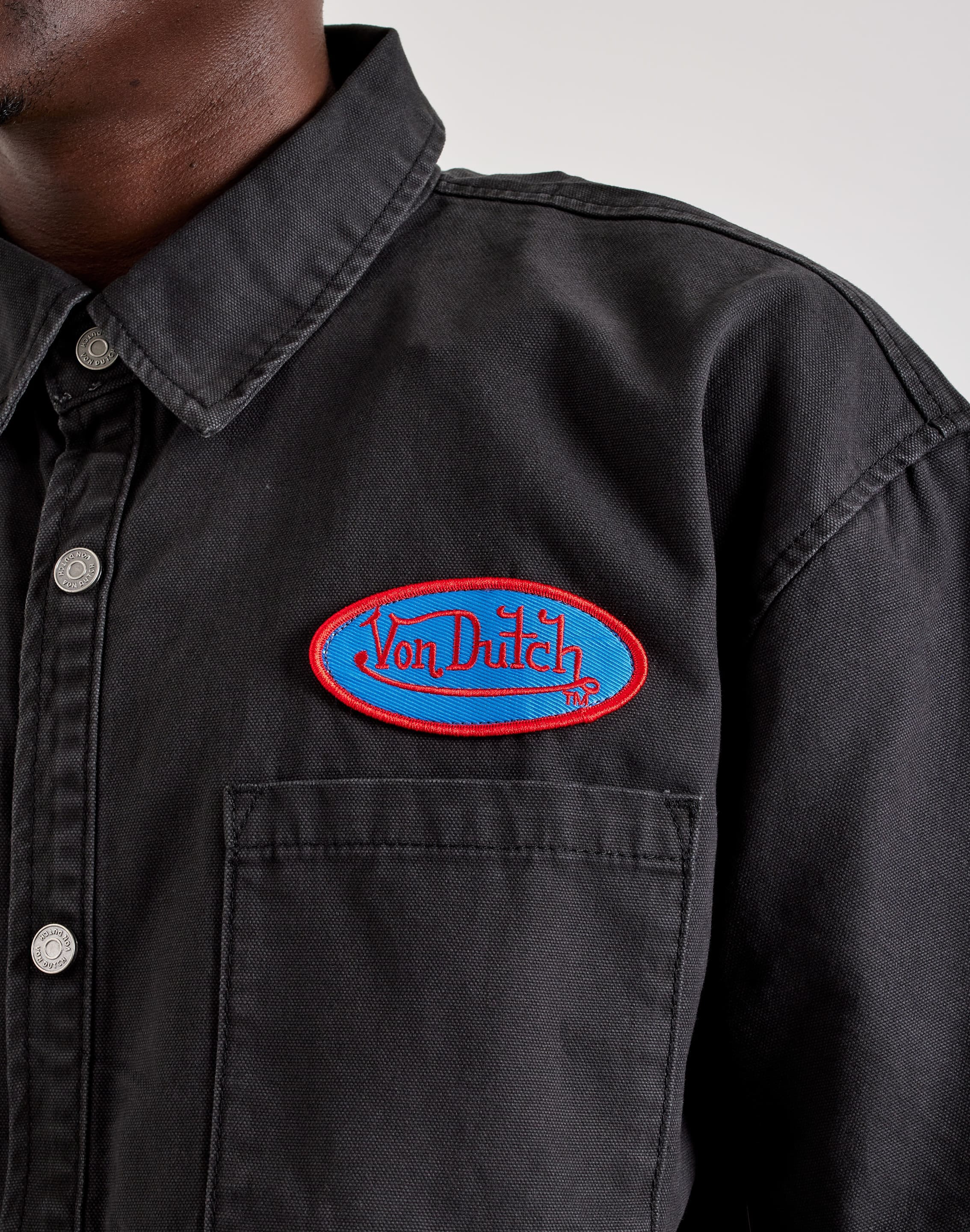 Photo of Von Dutch  Logo Work Short Sleeve Woven Tee