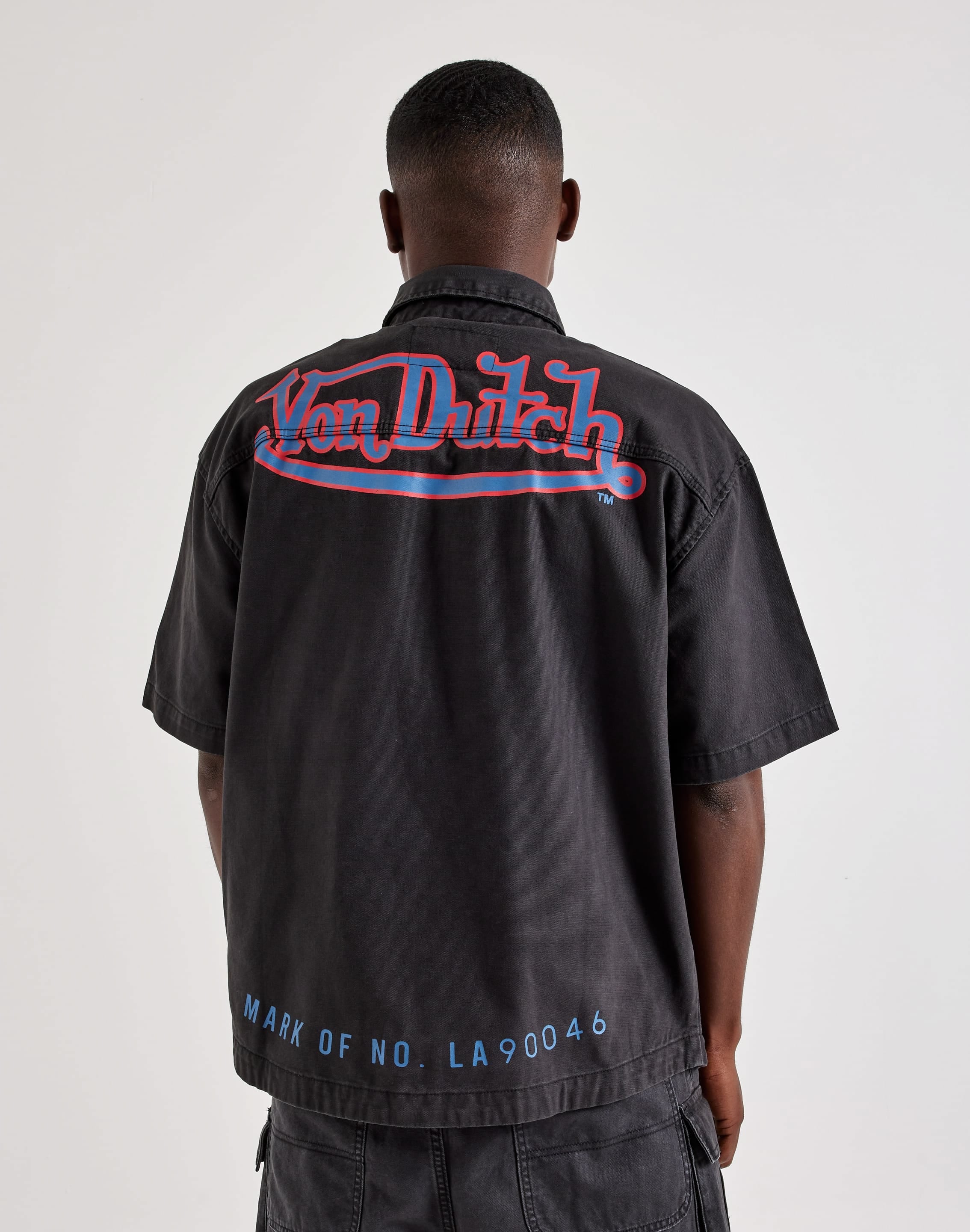 Photo of Von Dutch  Logo Work Short Sleeve Woven Tee