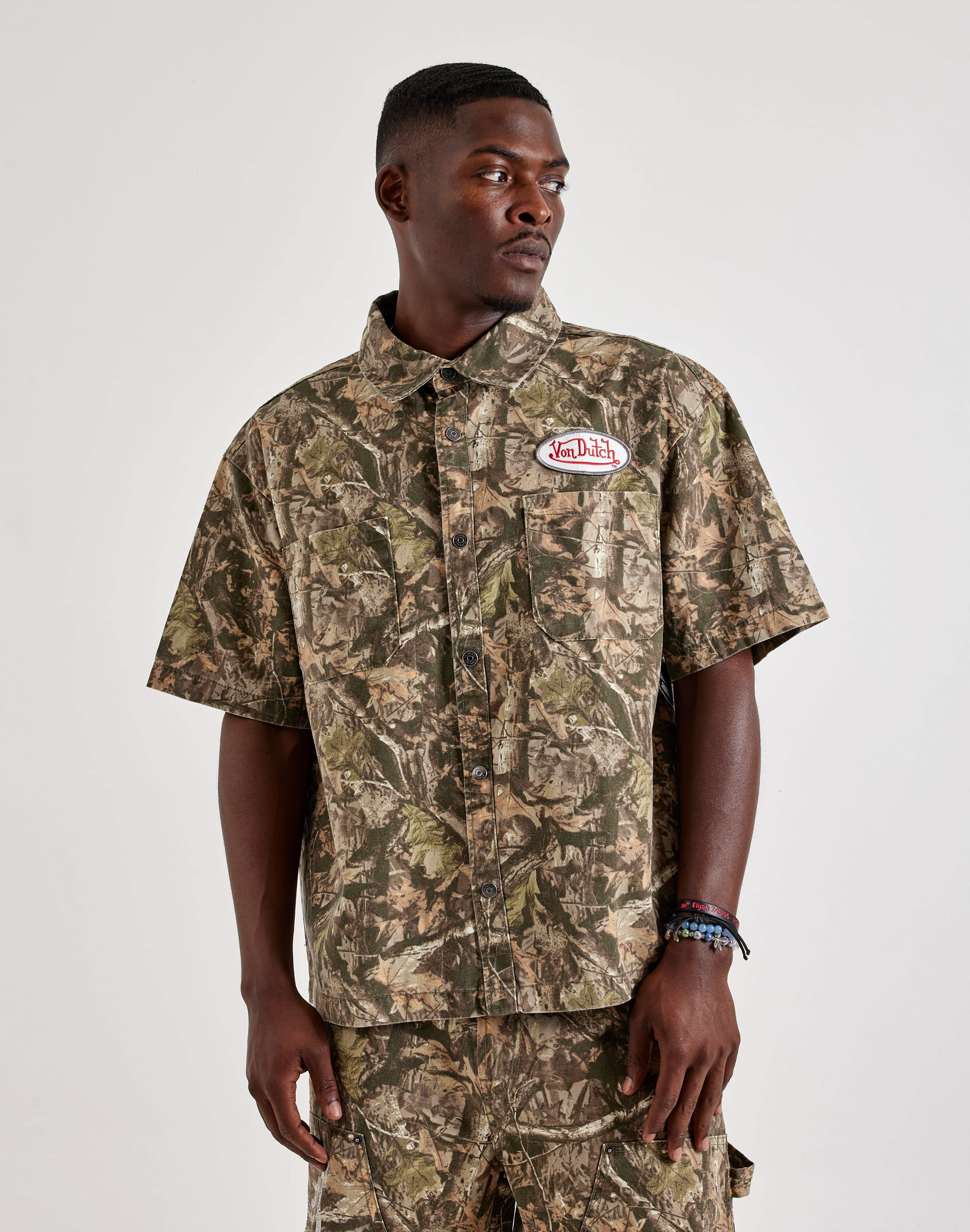 Photo of Von Dutch  Work Logo Short Sleeve Woven Tee