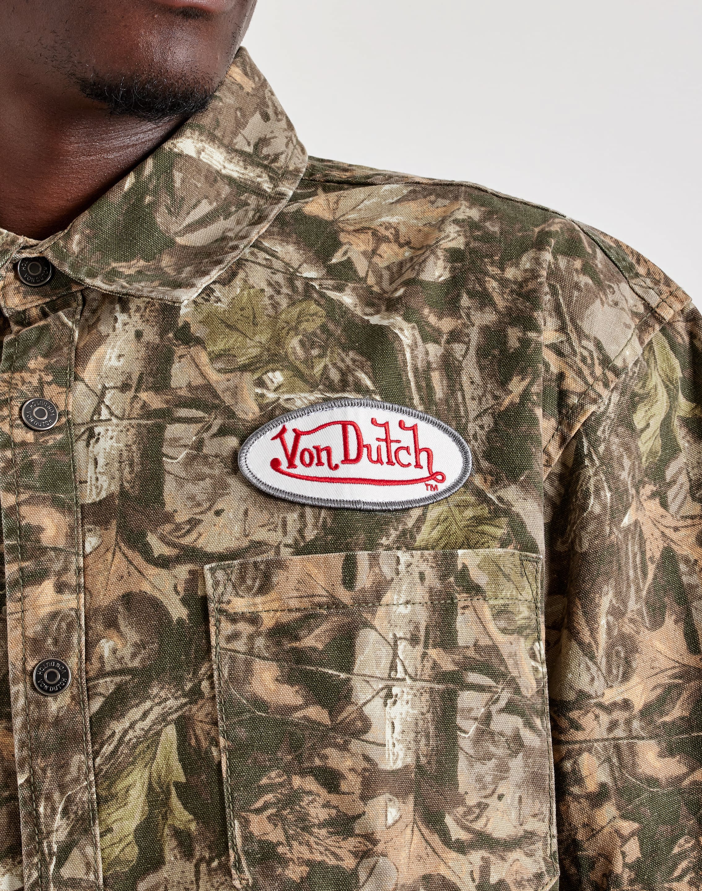 Photo of Von Dutch  Work Logo Short Sleeve Woven Tee