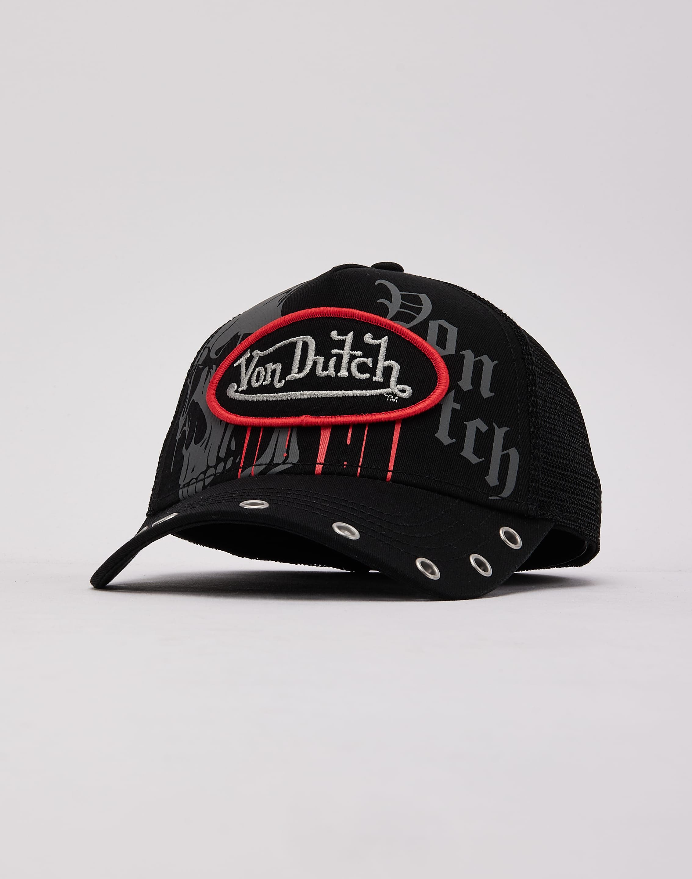 Photo of Von Dutch Grommet Skull Trucker Hat