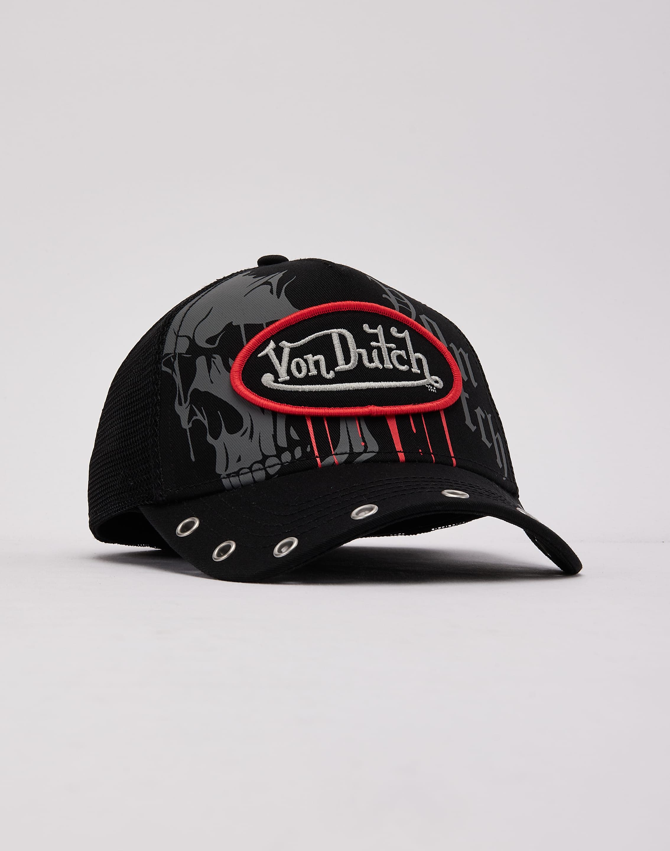 Photo of Von Dutch Grommet Skull Trucker Hat