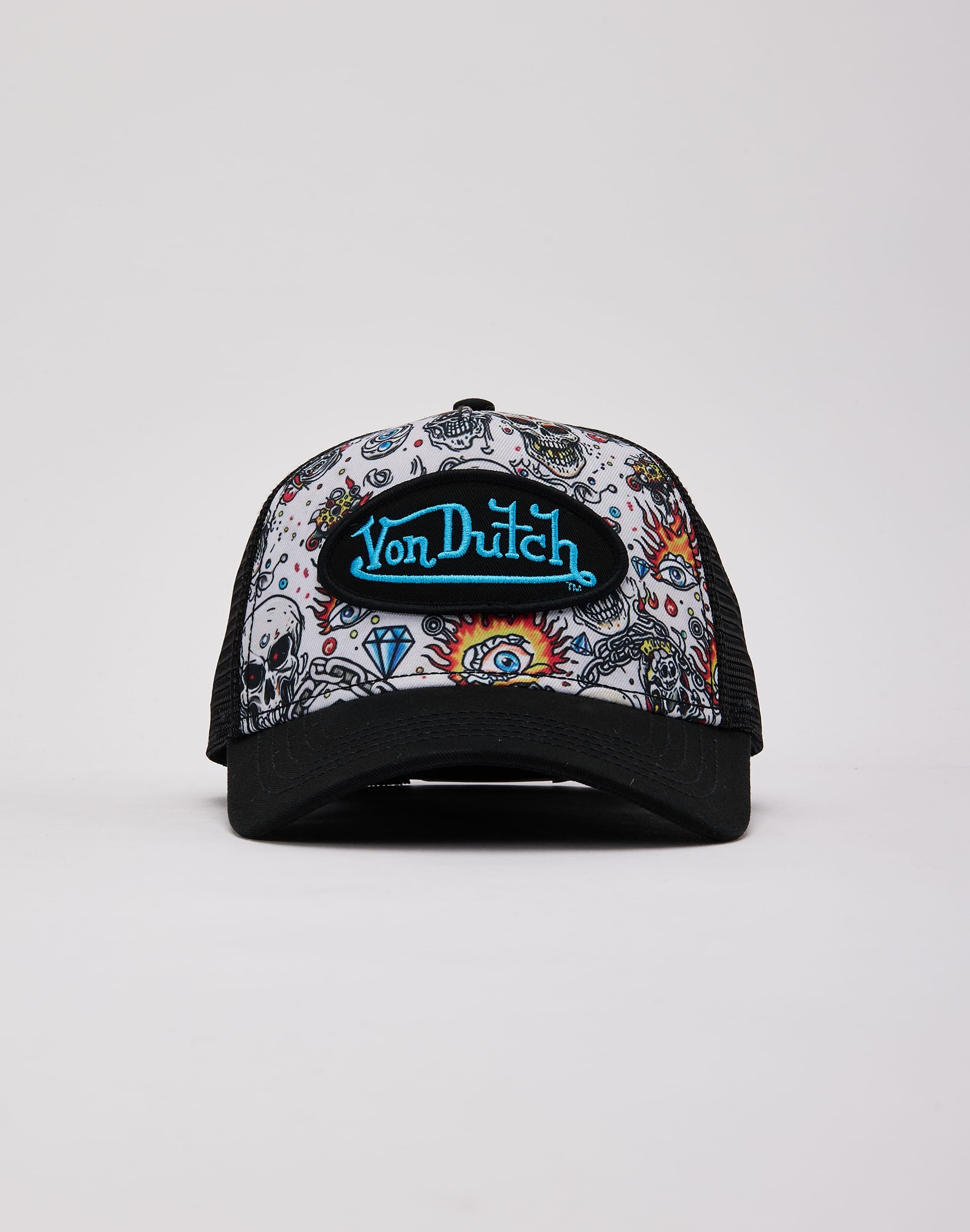 Von Dutch Allover Print Trucker Hat, image 2 of 6