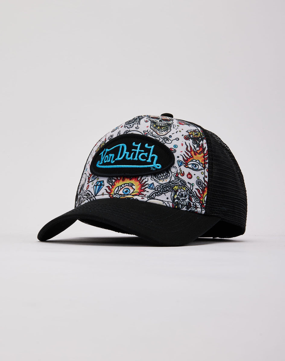 Von Dutch Allover Print Trucker Hat – DTLR