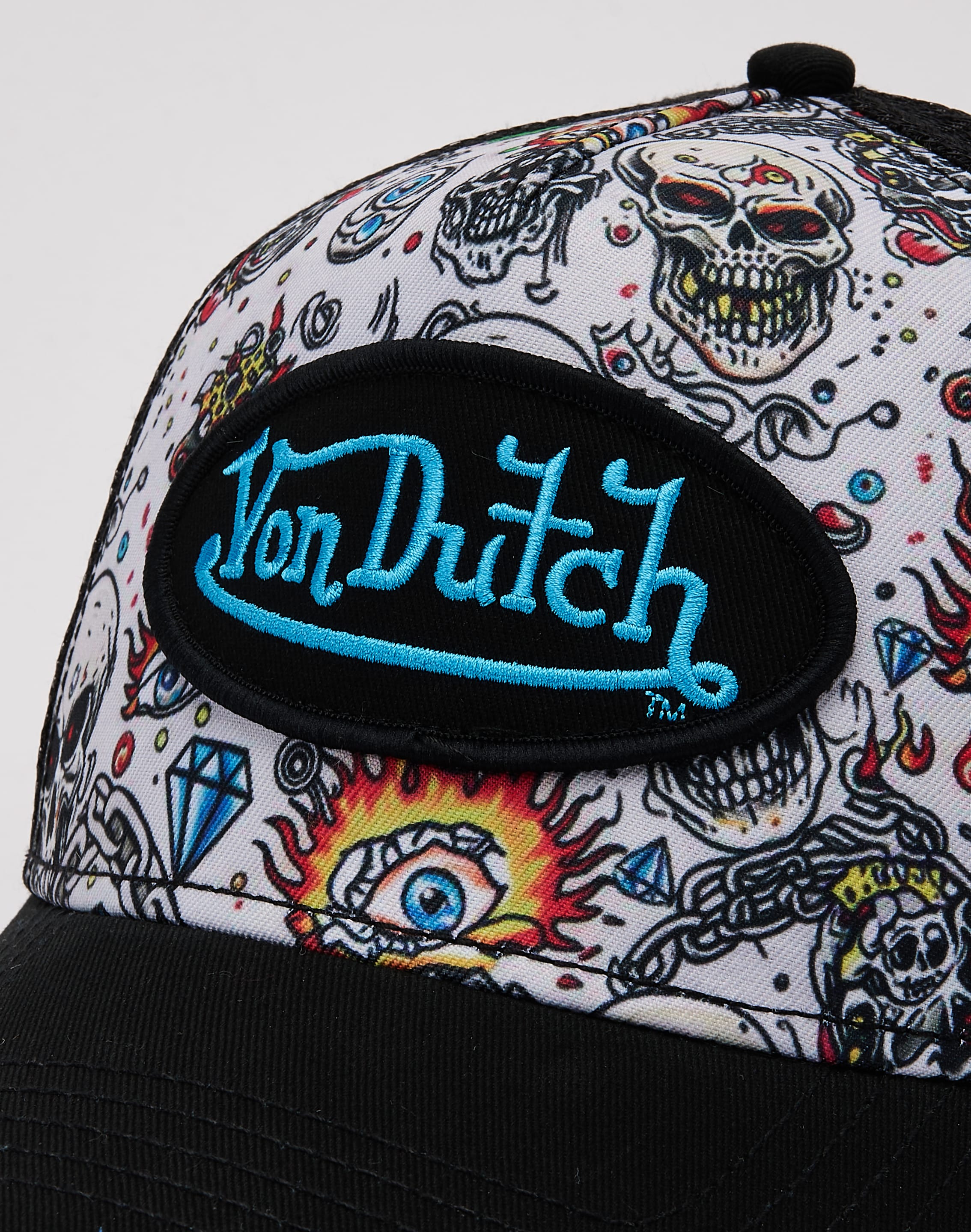 Von Dutch Allover Print Trucker Hat, image 3 of 6