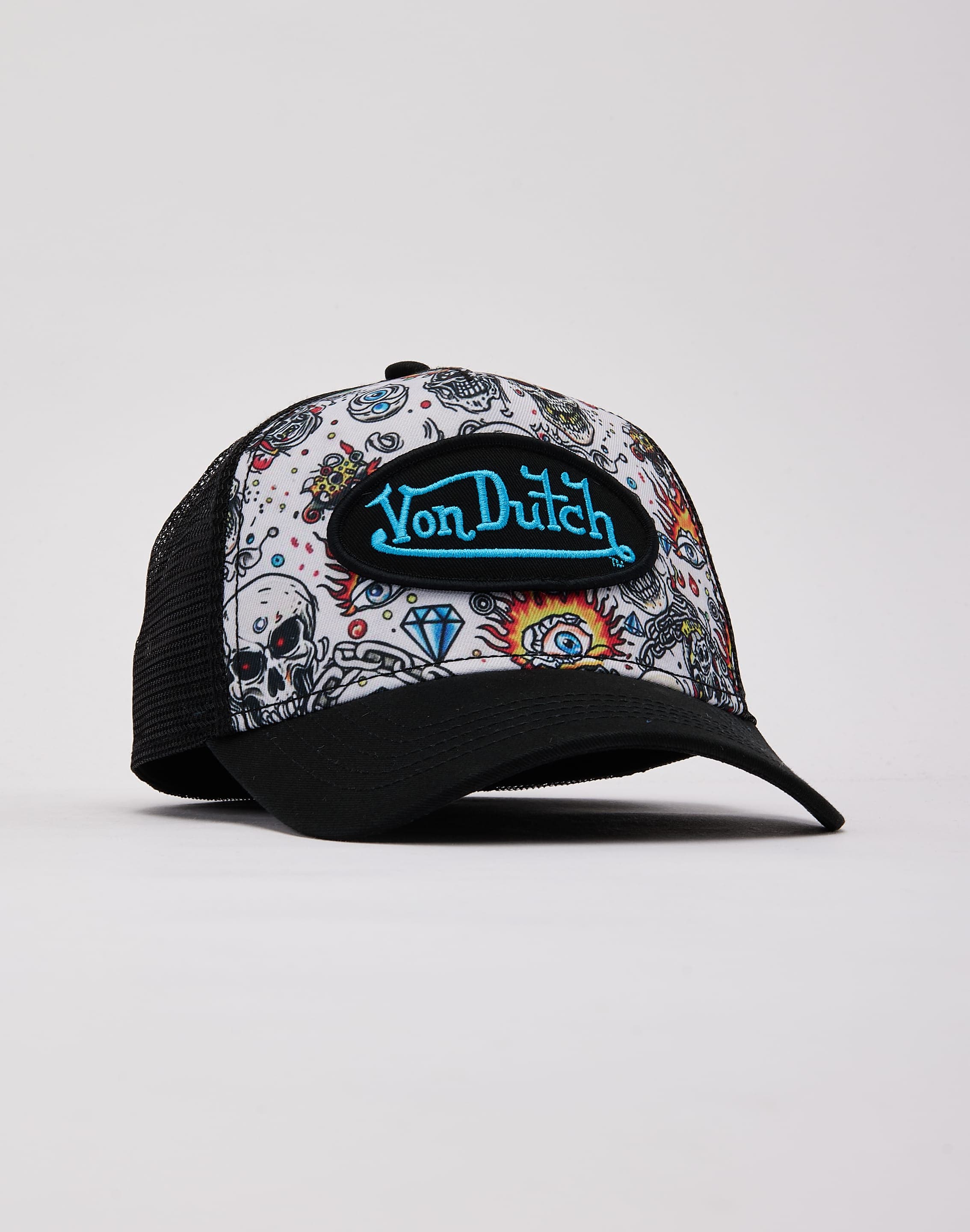 Von Dutch Allover Print Trucker Hat, image 4 of 6
