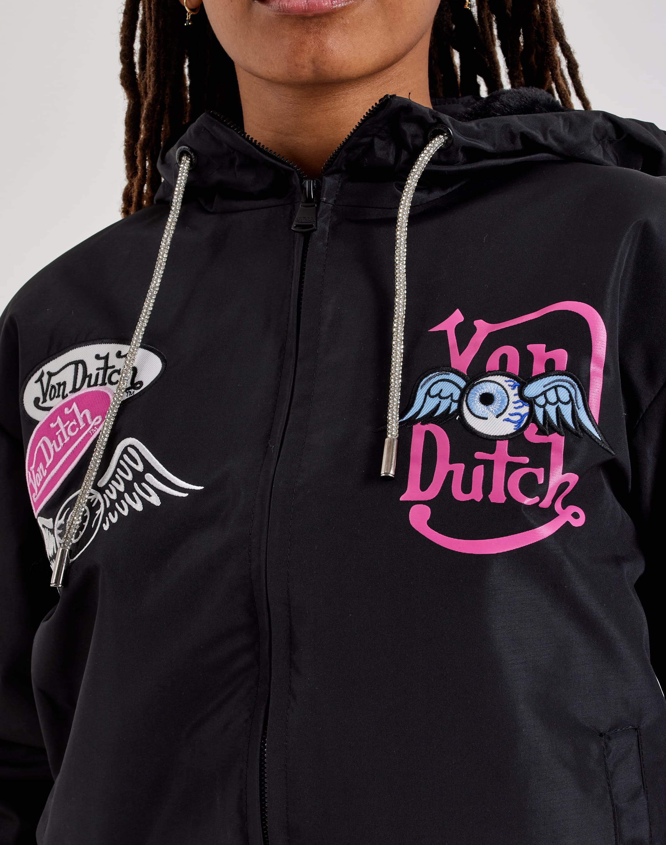 Von Dutch Flying Eye Tassel Windbreaker Jacket, image 3 of 4