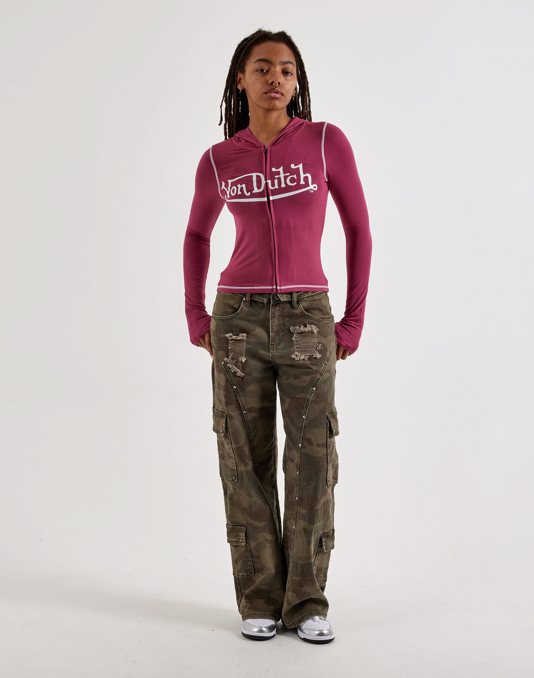 Von Dutch Slim Full-Zip Hoodie, image 4 of 4