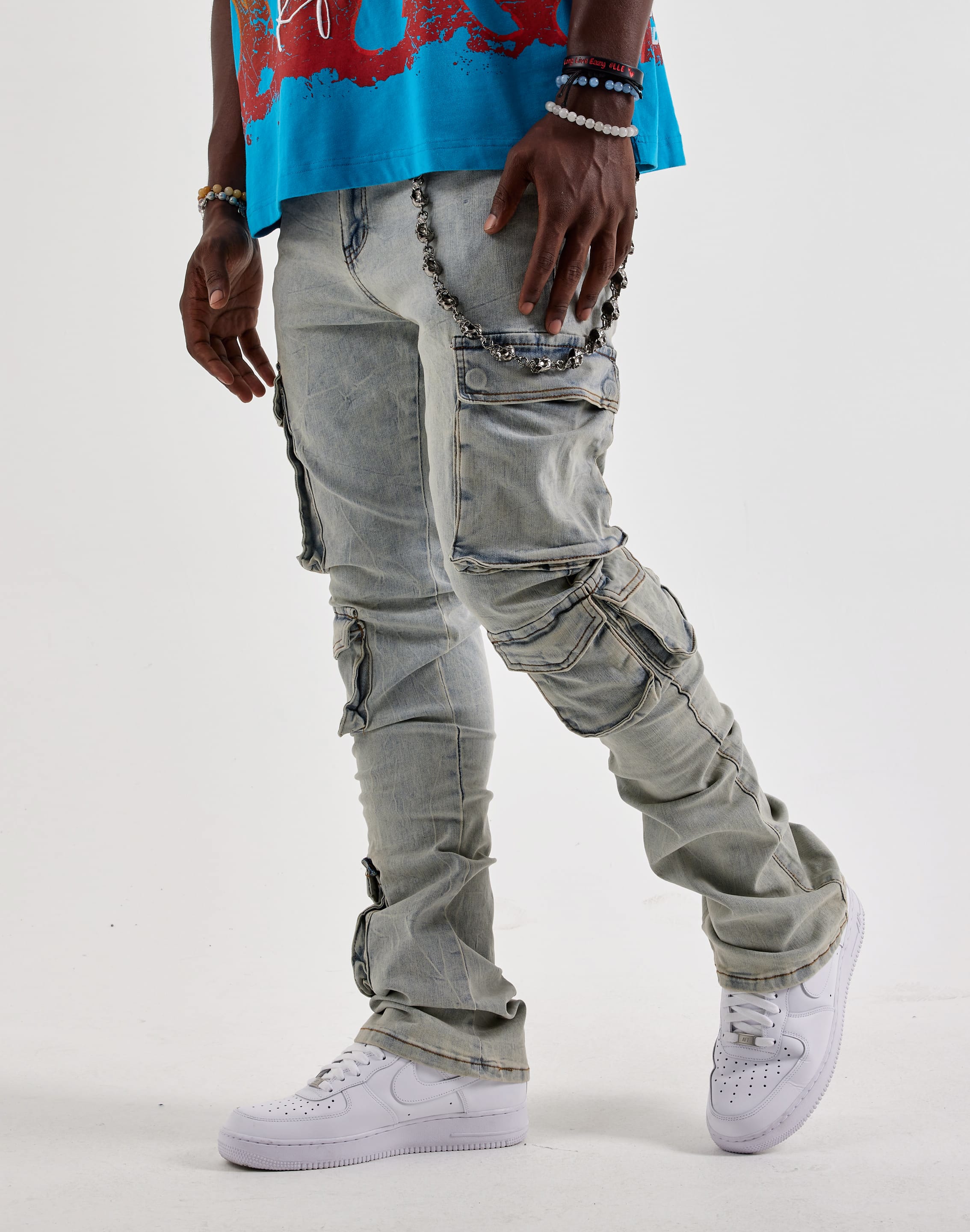 Photo of WAIMEA Stacked Cargo Denim Jeans