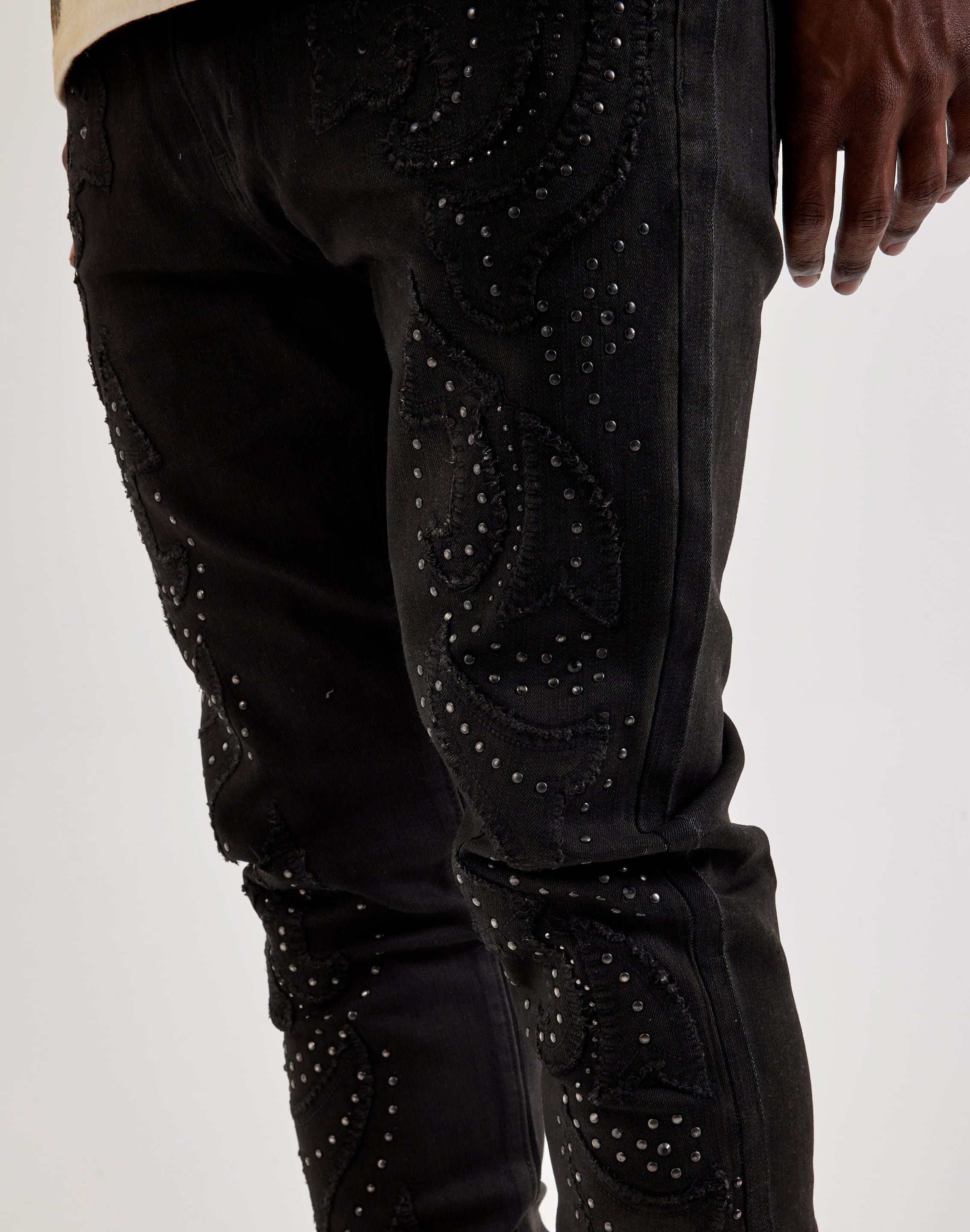 Photo of WAIMEA Stacked Western Stud Denim Jeans