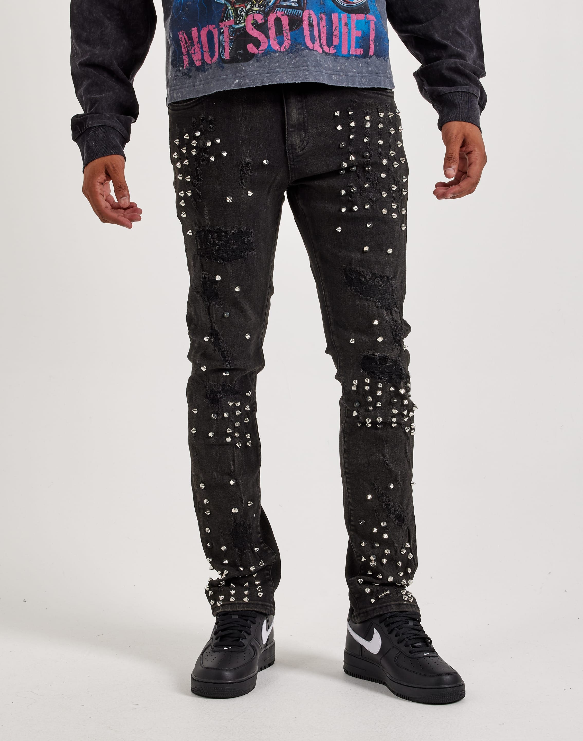 WAIMEA Slim Metal Stud Jeans – DTLR