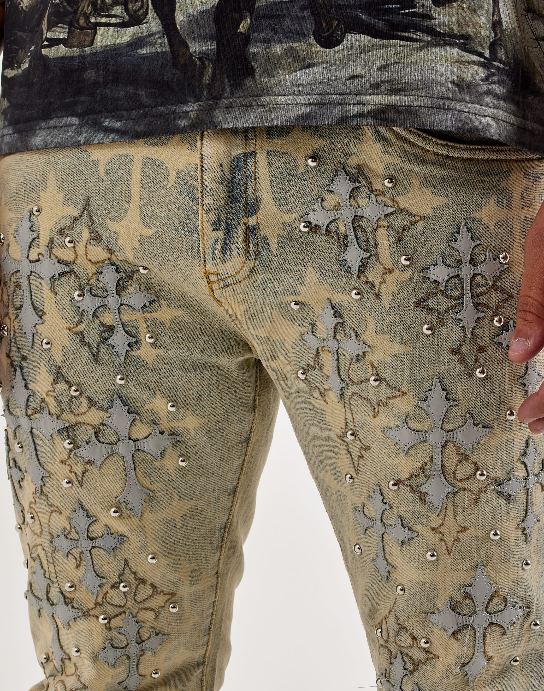 WAIMEA Slim Cross Overlay Denim Jeans – DTLR