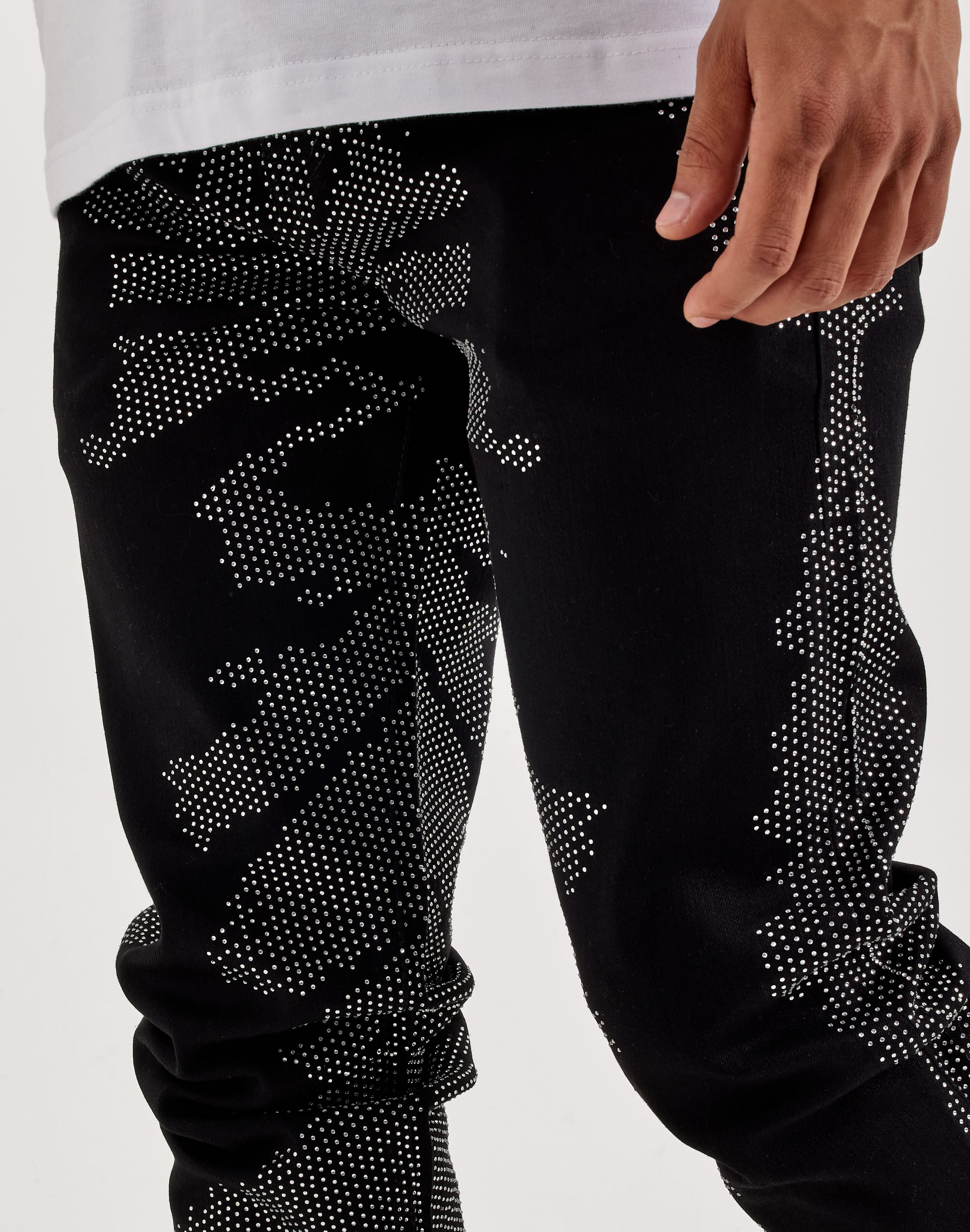 WAIMEA Stacked Flared Rhinestone Jeans