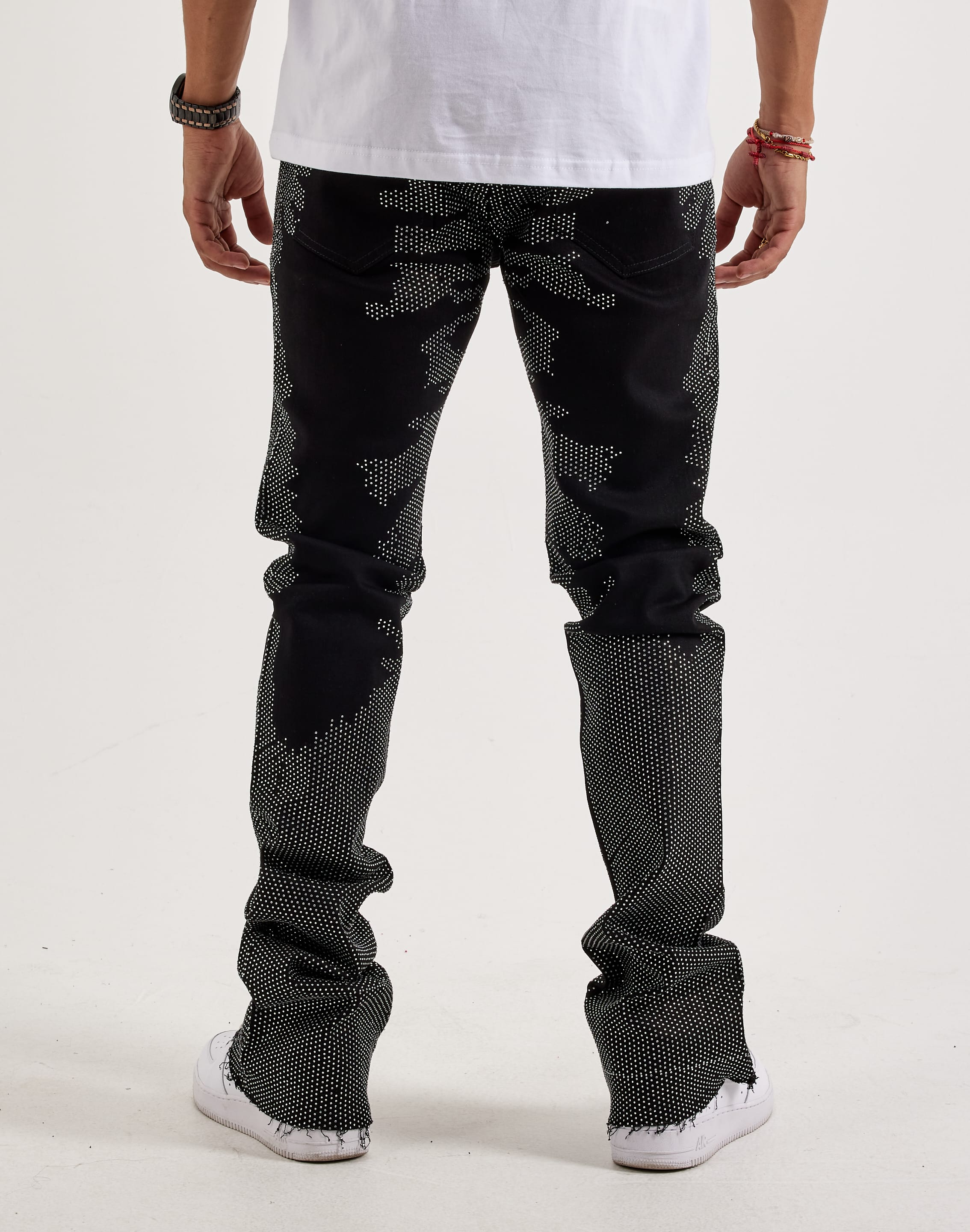 WAIMEA Stacked Flared Rhinestone Jeans