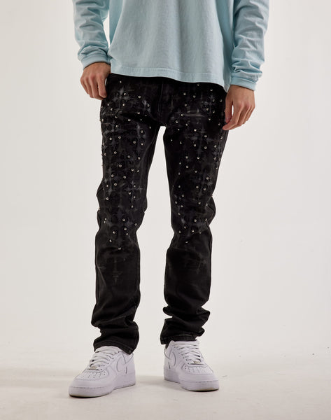 WAIMEA Slim Cross Overlay Denim Jeans – DTLR