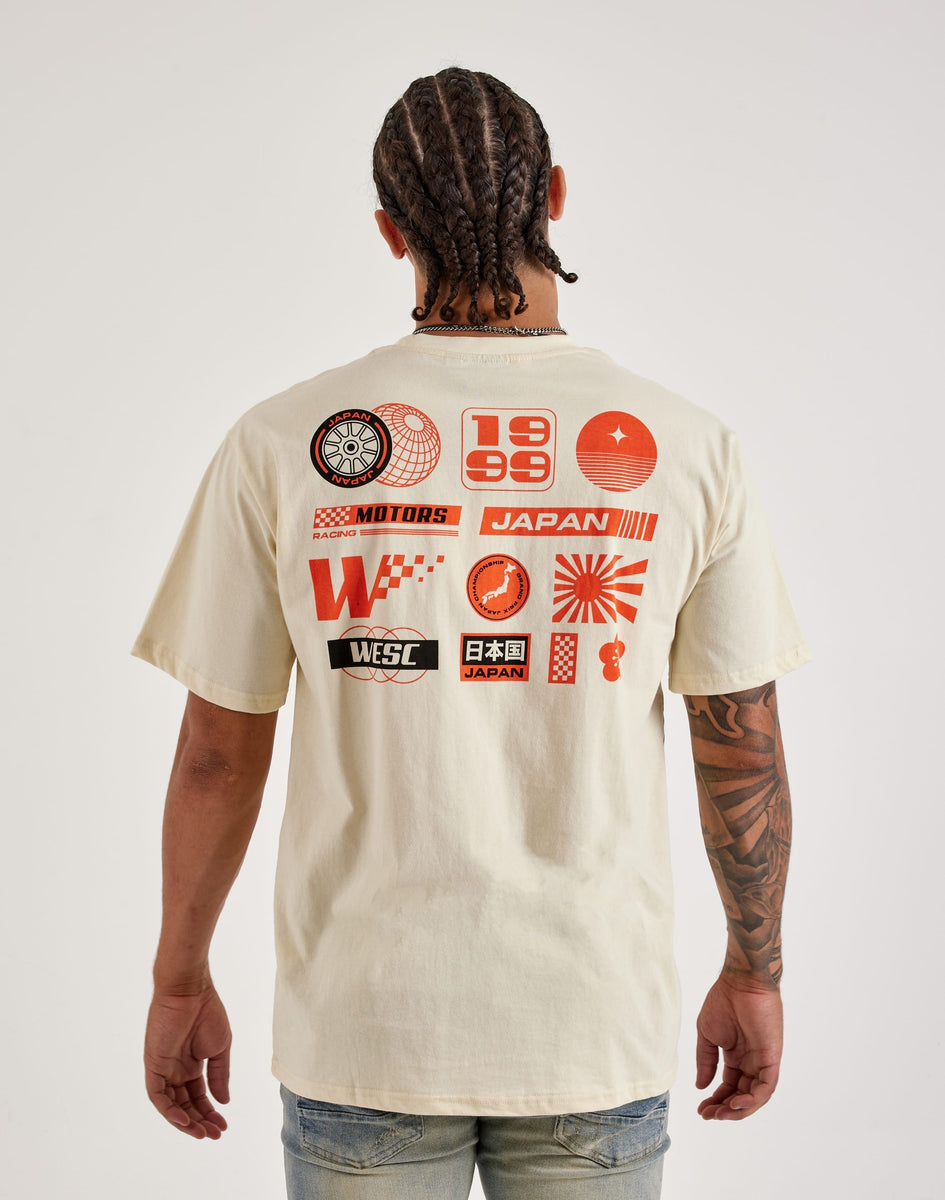 WESC Mason Distressed Motorsport Tee – DTLR
