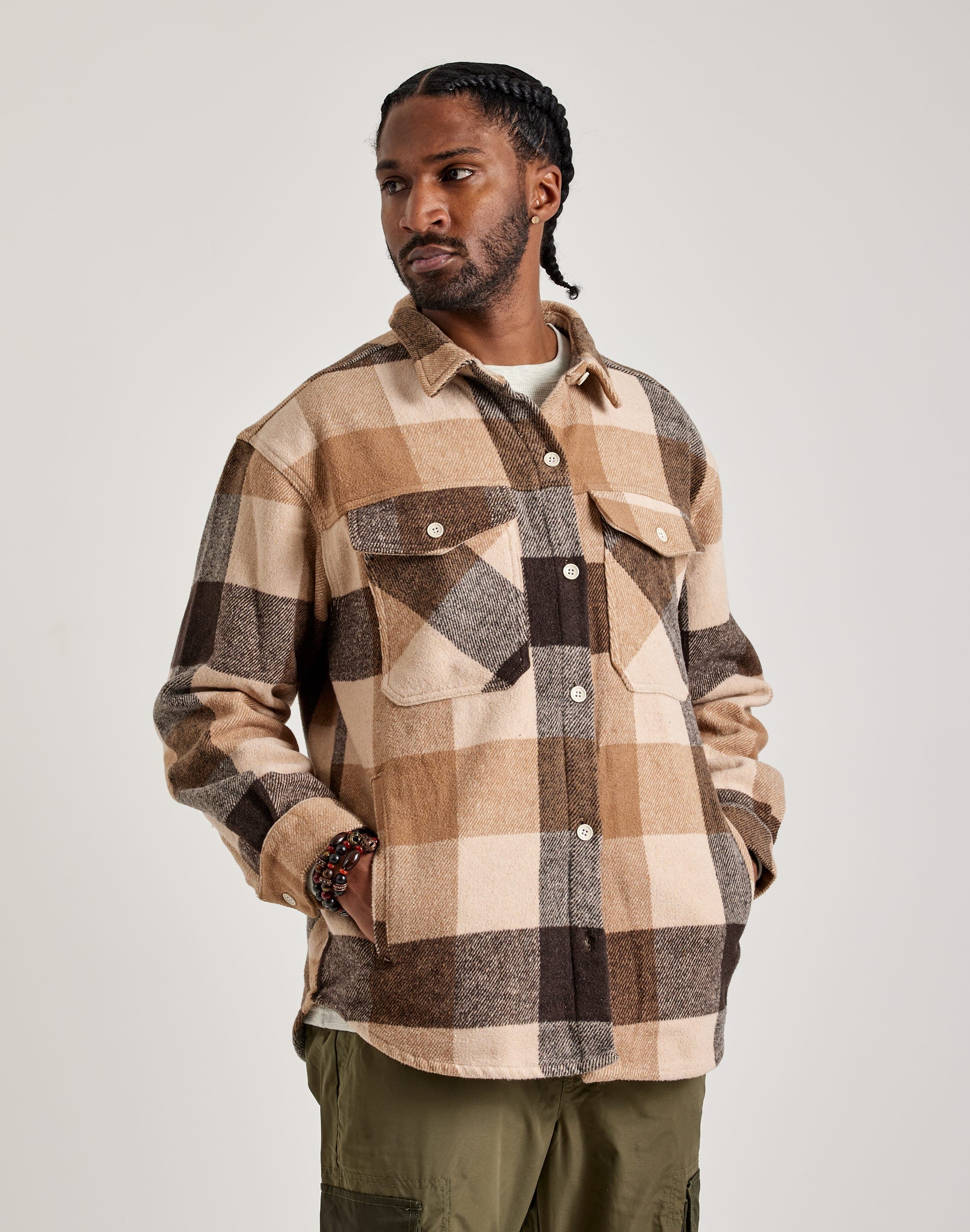 lumberjack dress shirt HolloMen's Black-Gray Lumberjack Shirt: Essence of Timeless Charm