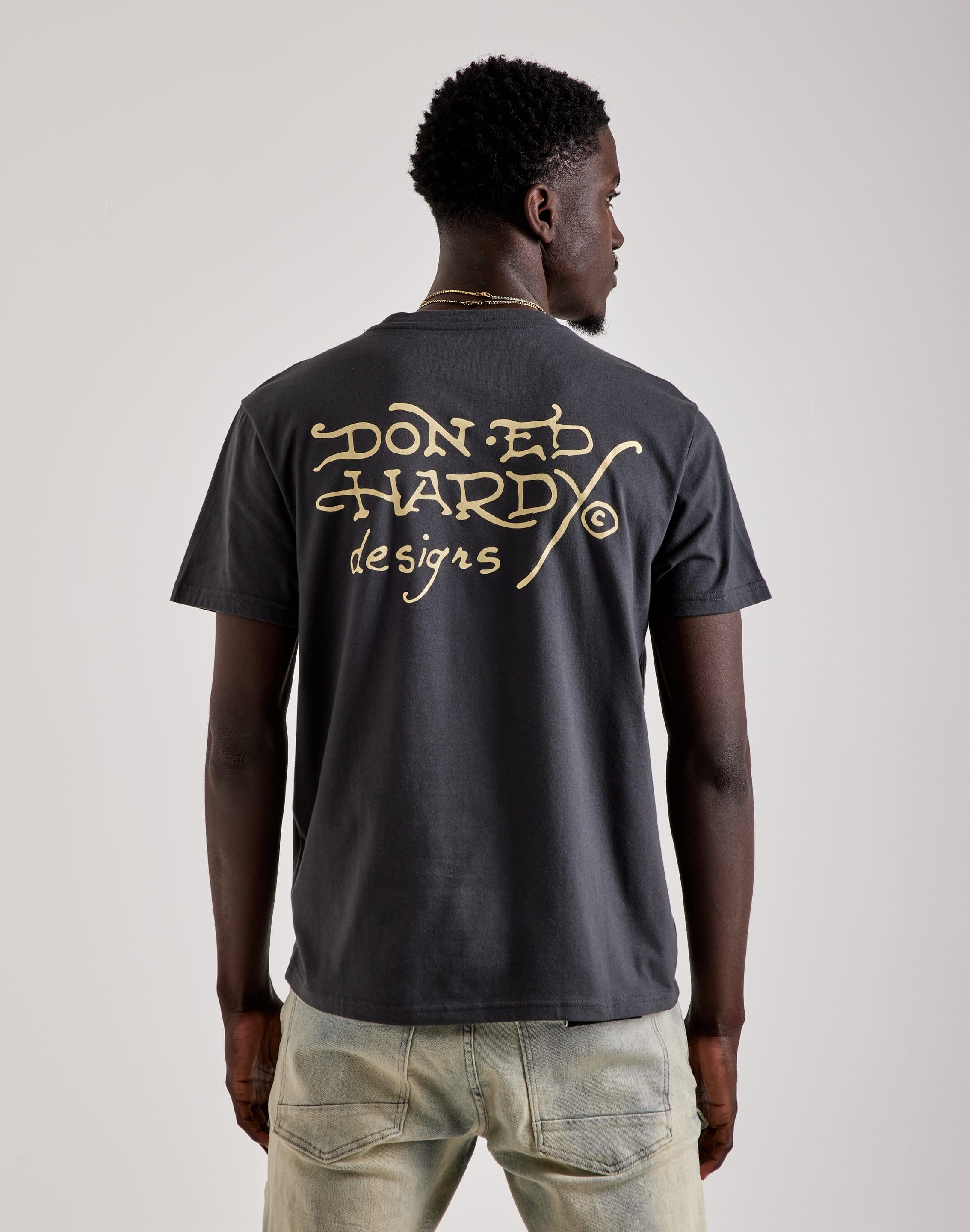 Ed Handy Don Ed Hardy Logo Ed Hardy MONO FLASH LOGO T Shirt Print
