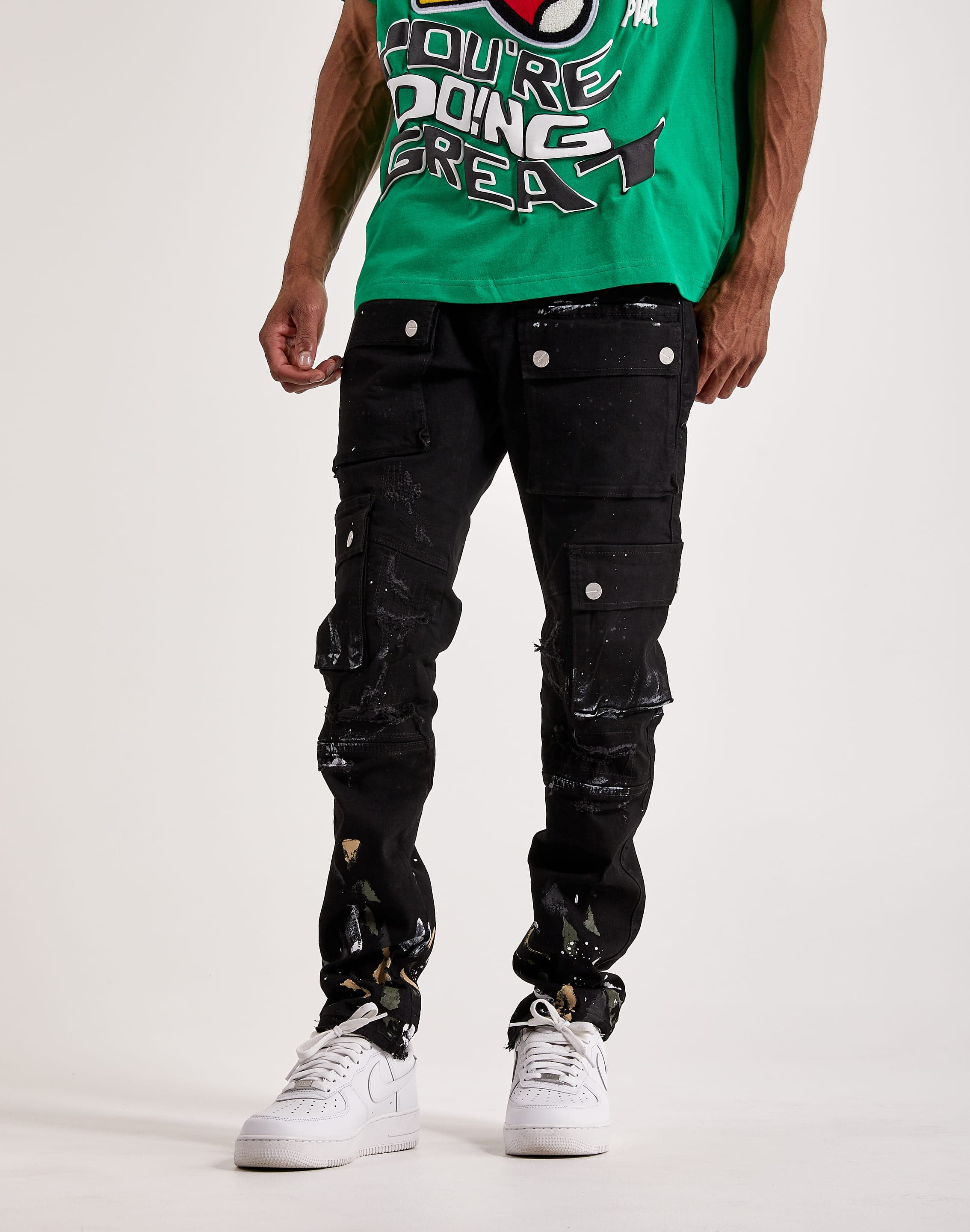 First Row Slim-Straight Cargo Pants – DTLR