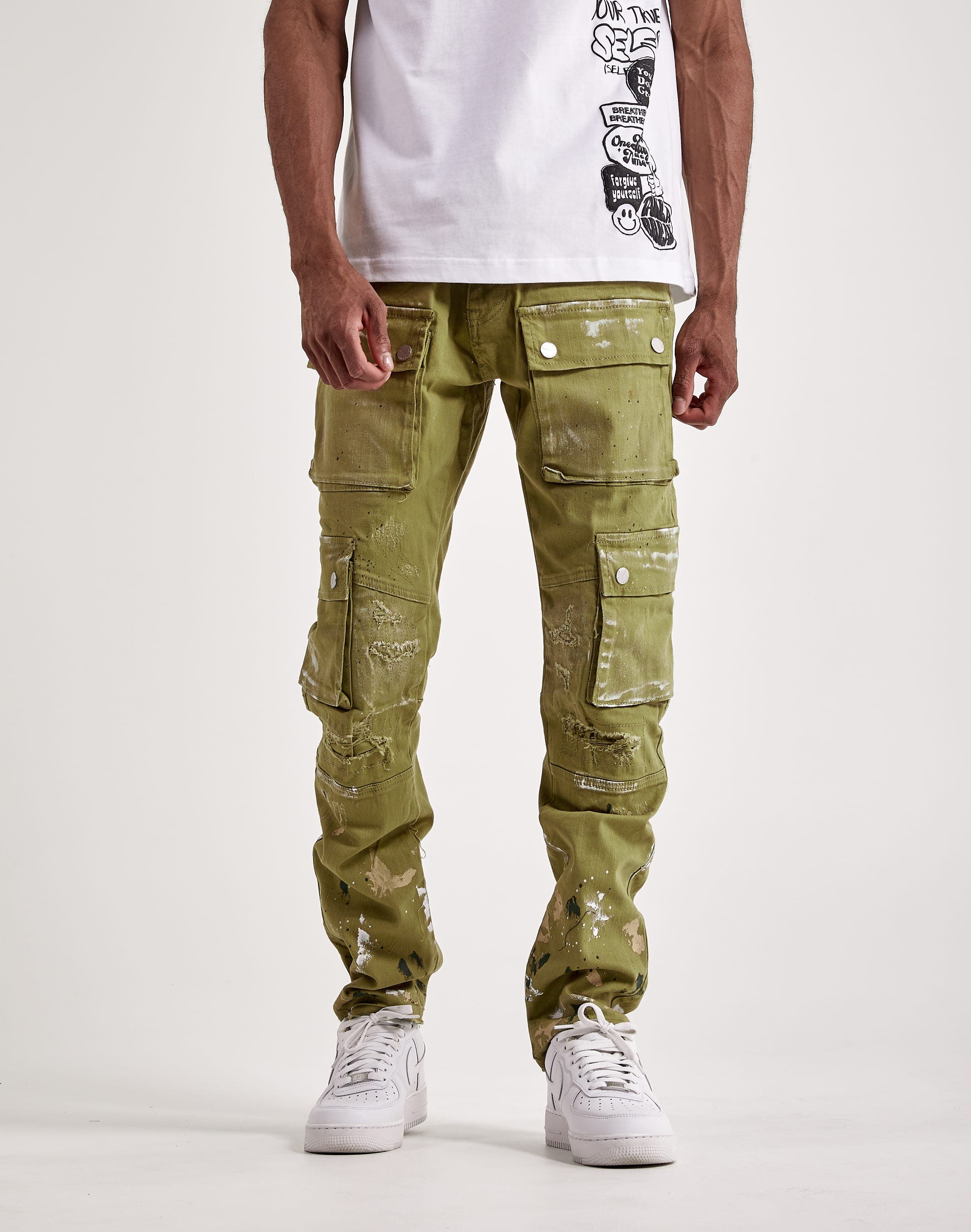 Embroidered Technical Cotton Cargo Pants - Ready-to-Wear 1ABYDL