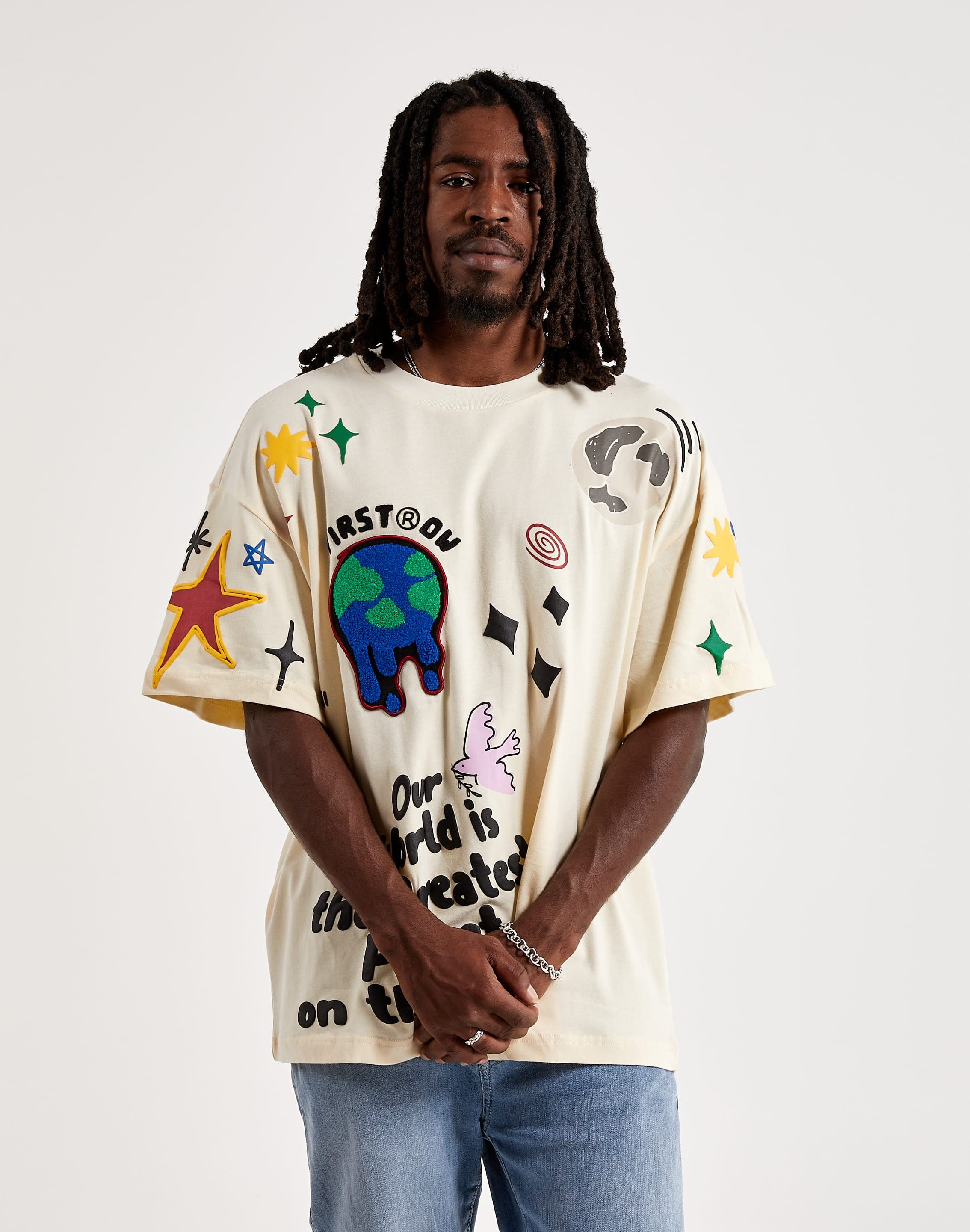 First Row Chenille Patch Graphic Tee